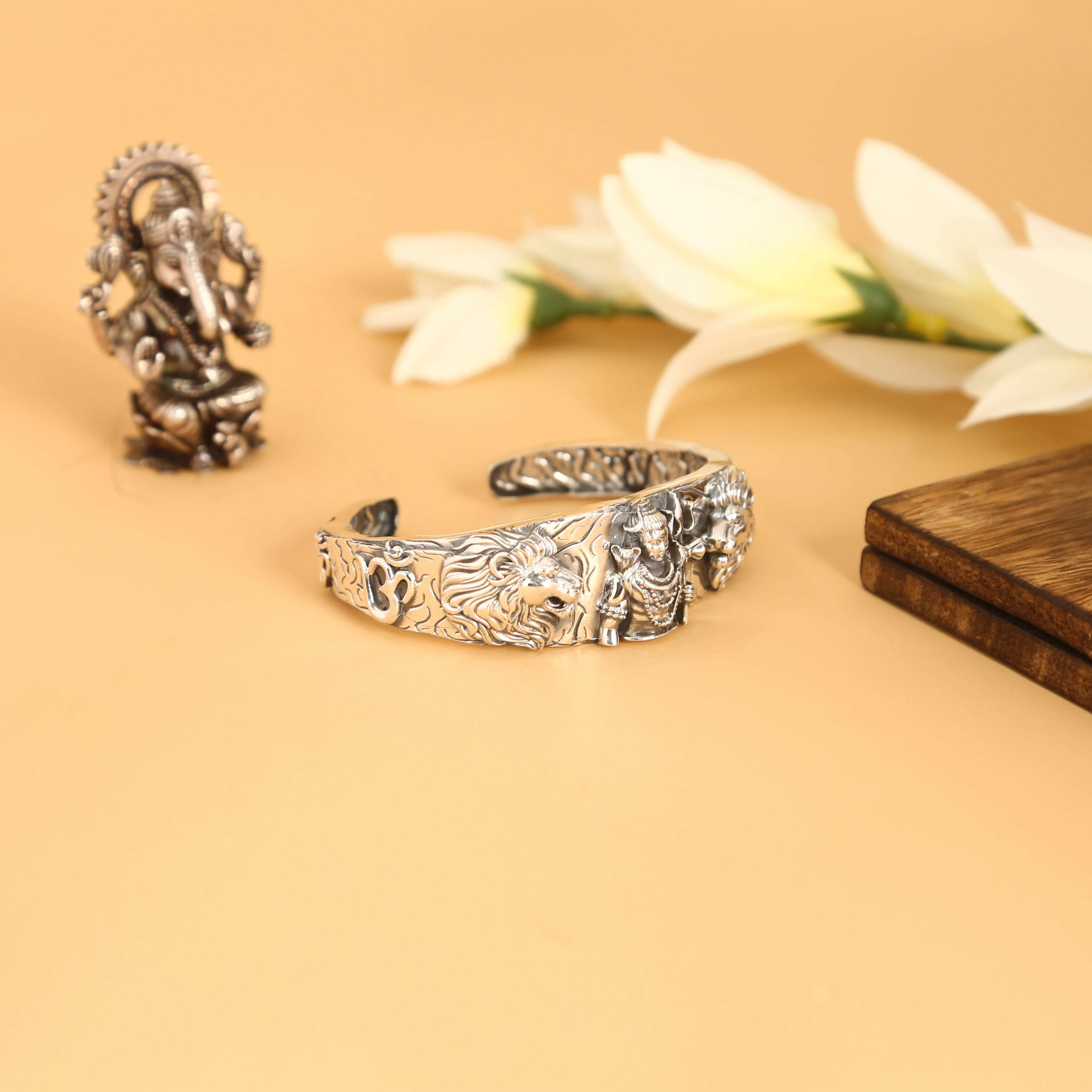 Shiva Pure Silver Bracelet/Kada : Third Edition