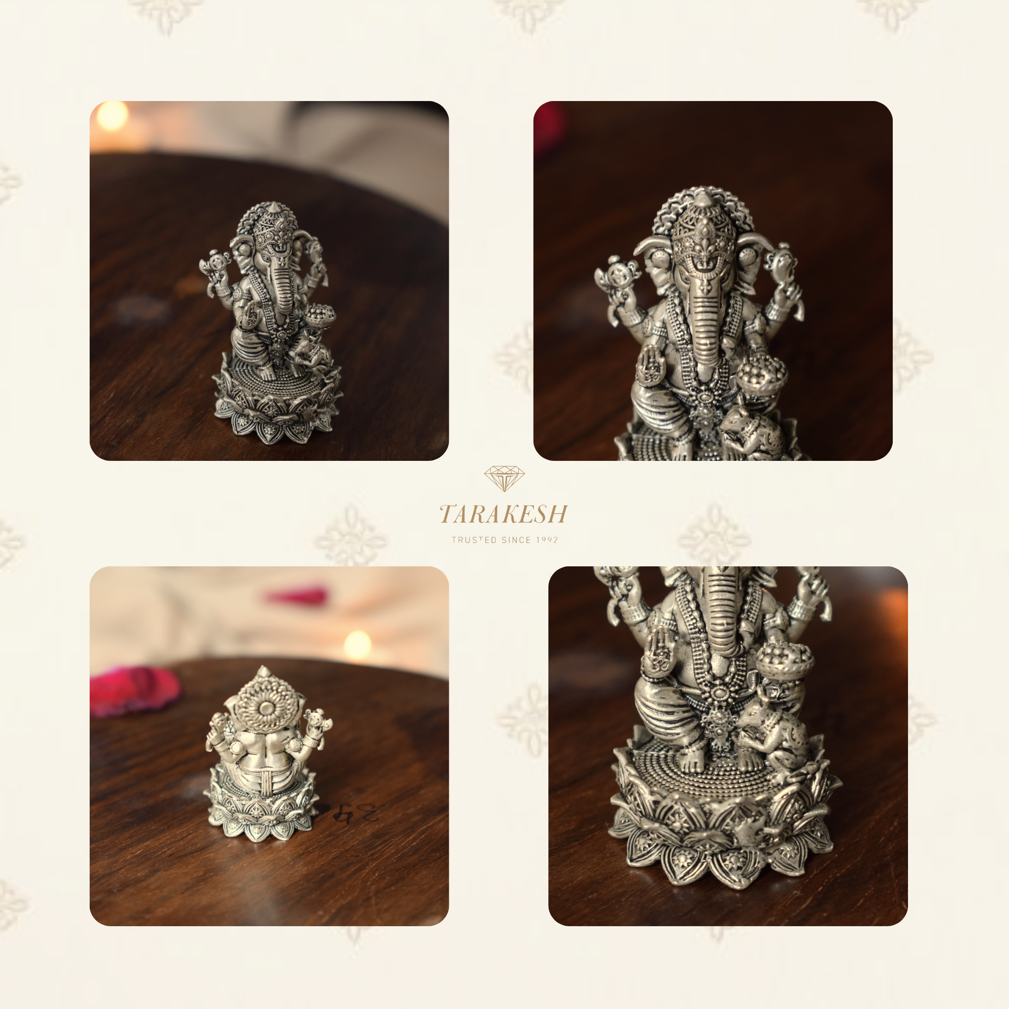 Ganesha Pure Silver Idol: Vinayaka Edition