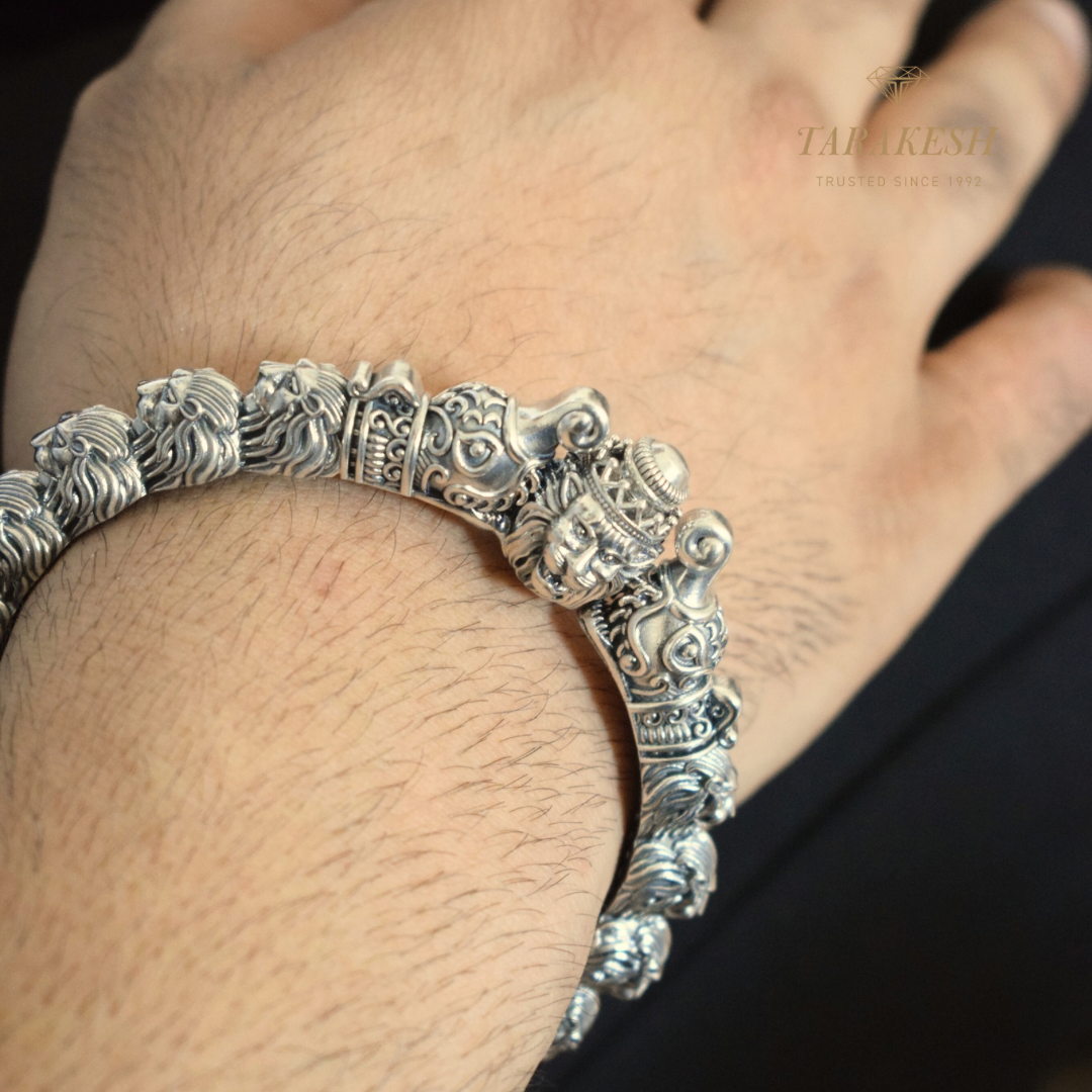 Lion Bracelet Pure Silver: Narasimha Edition