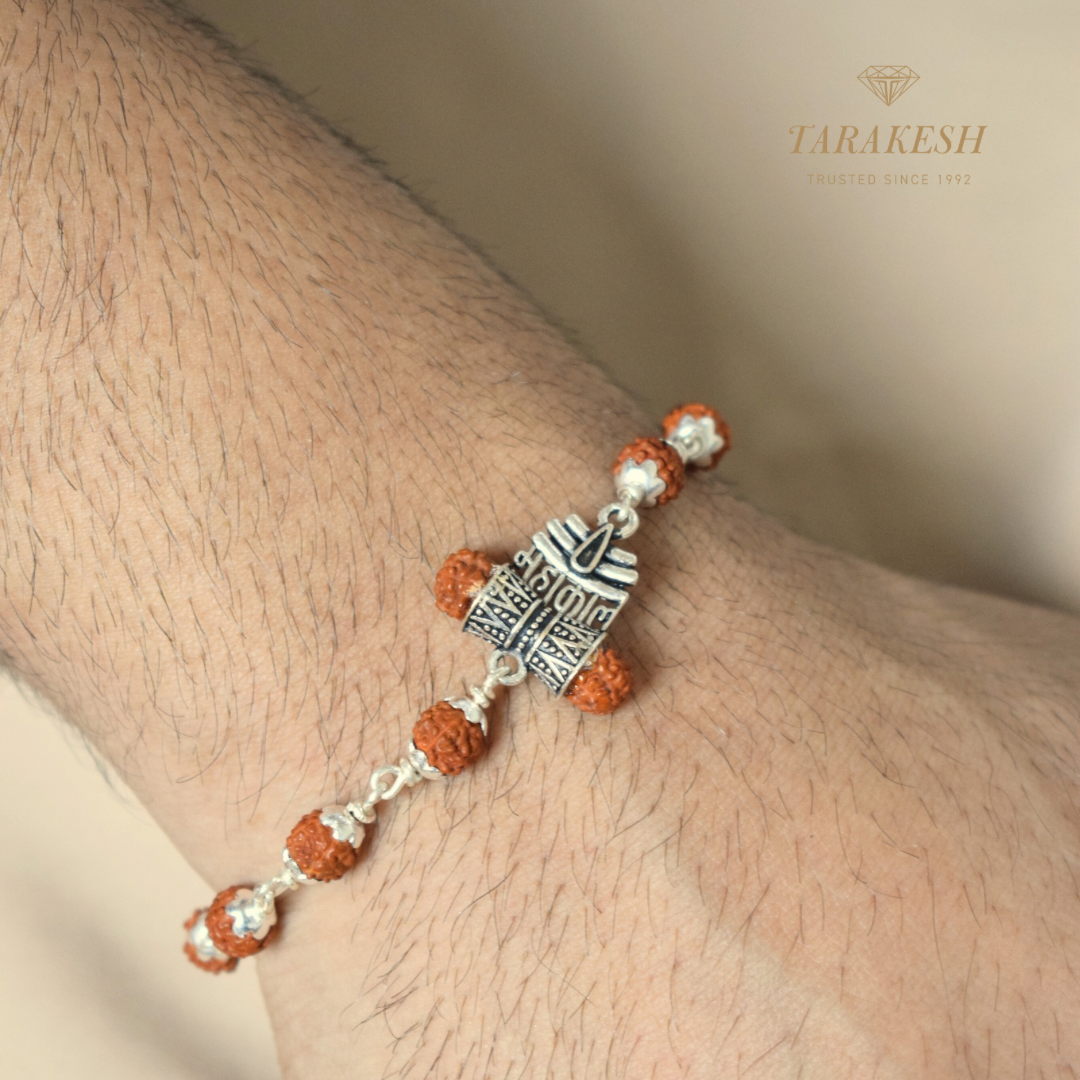 Rudraksha Silver Mahakal Bracelet: Sacred Connection