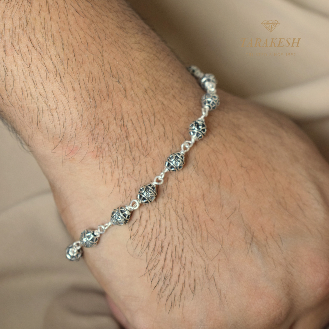 Shiva Pure Silver Bracelet: Omkar Edition