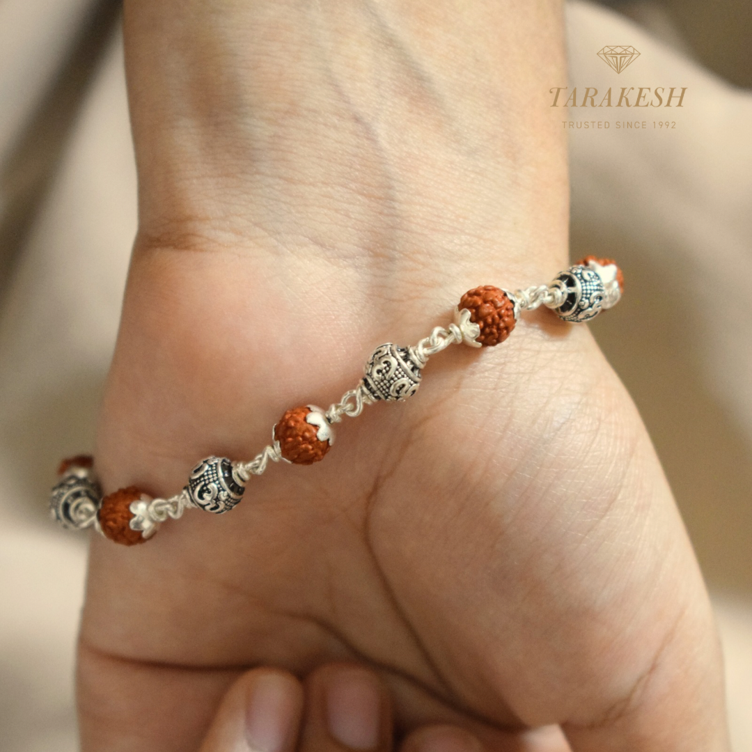 Rudraksha OM Silver Bracelet: Second edition