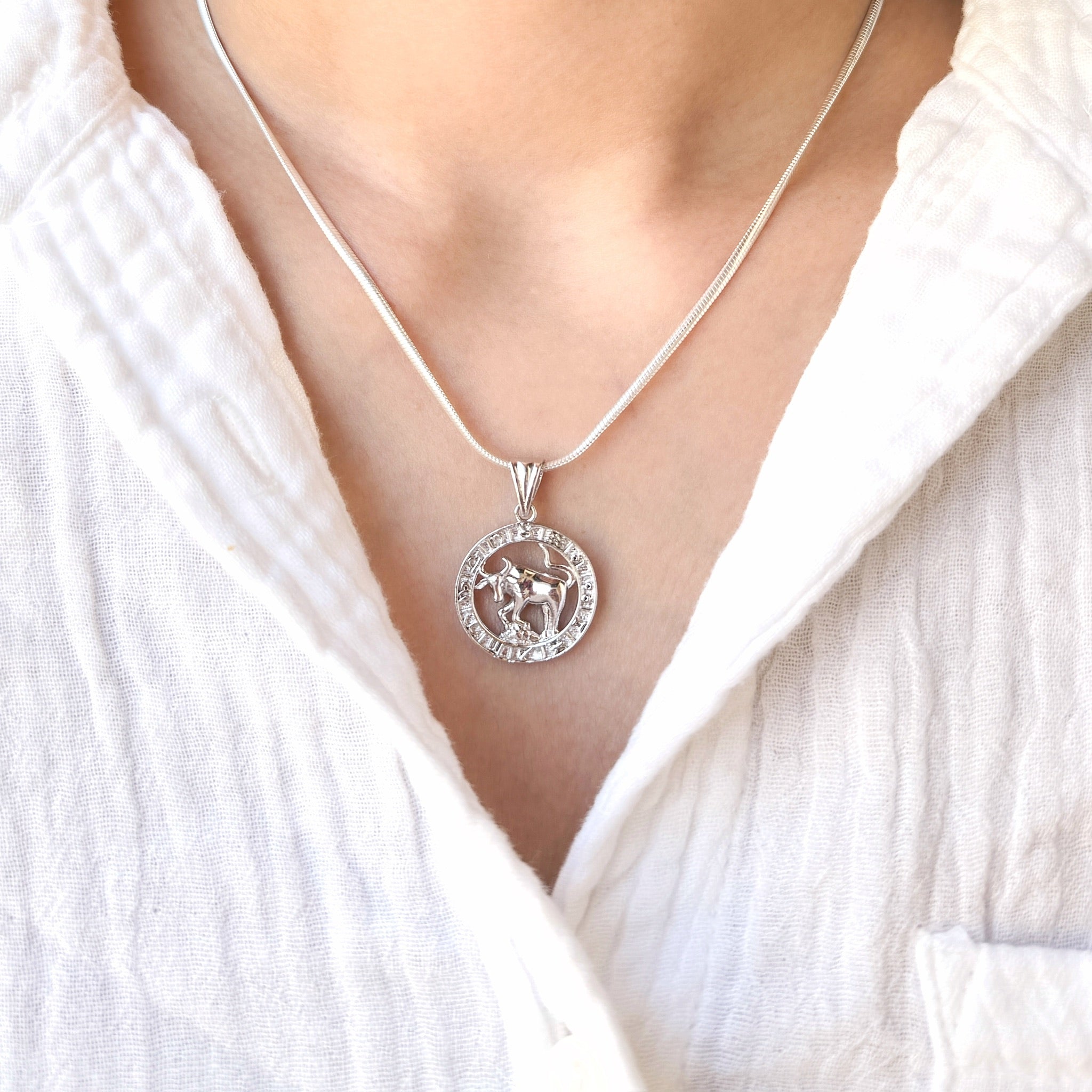 Taurus Pure Silver Pendant: Mystic Edition
