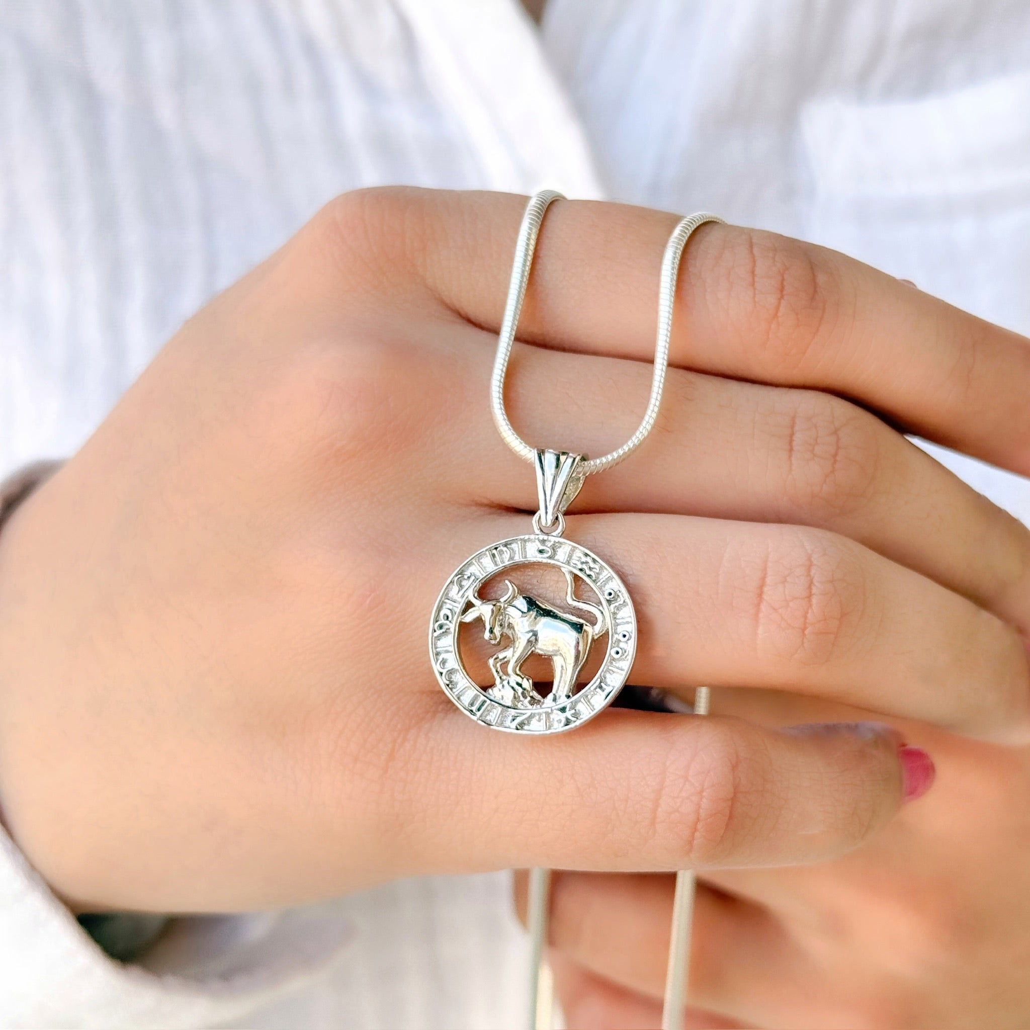 Taurus Pure Silver Pendant: Mystic Edition