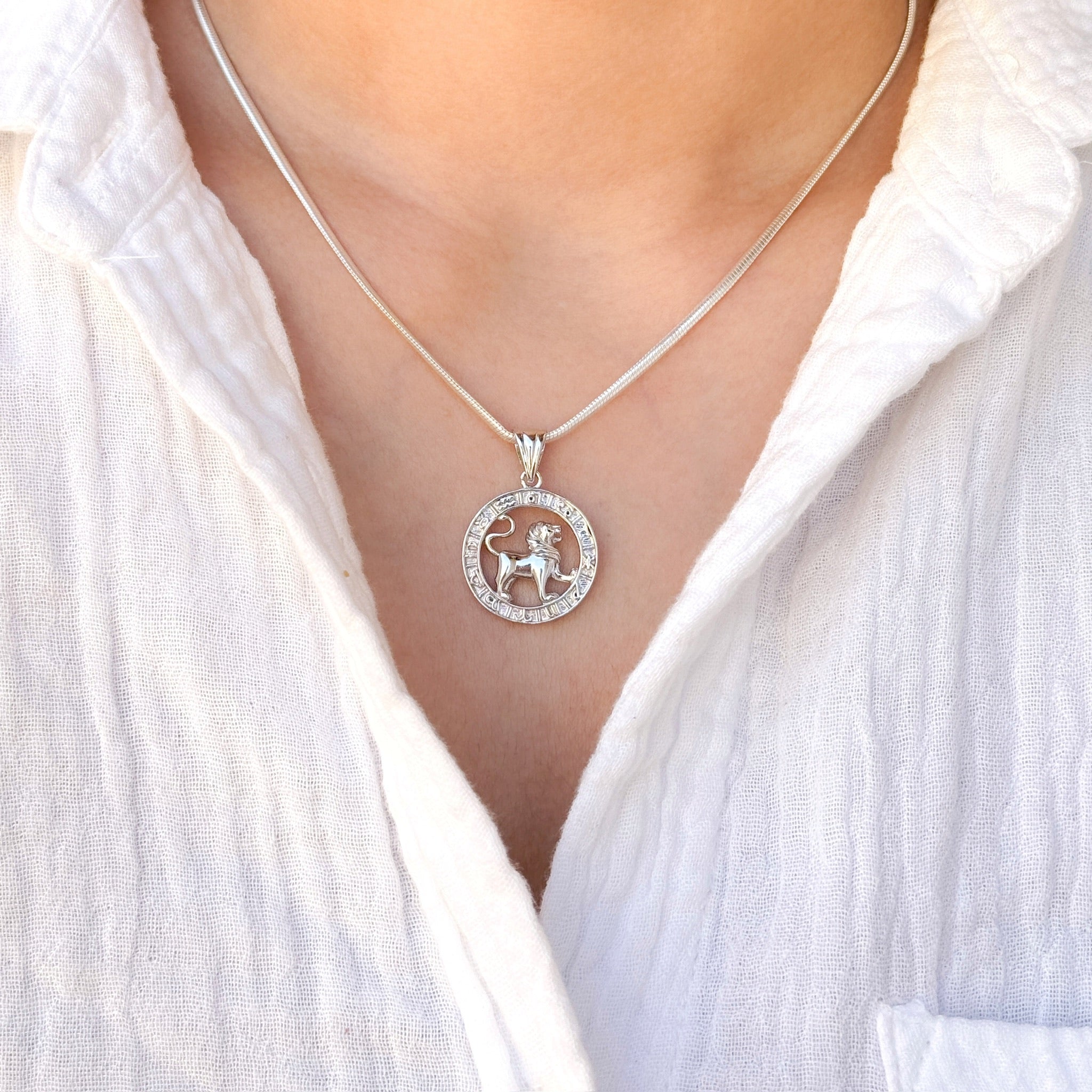 Leo Pure Silver Pendant: Mystic Edition