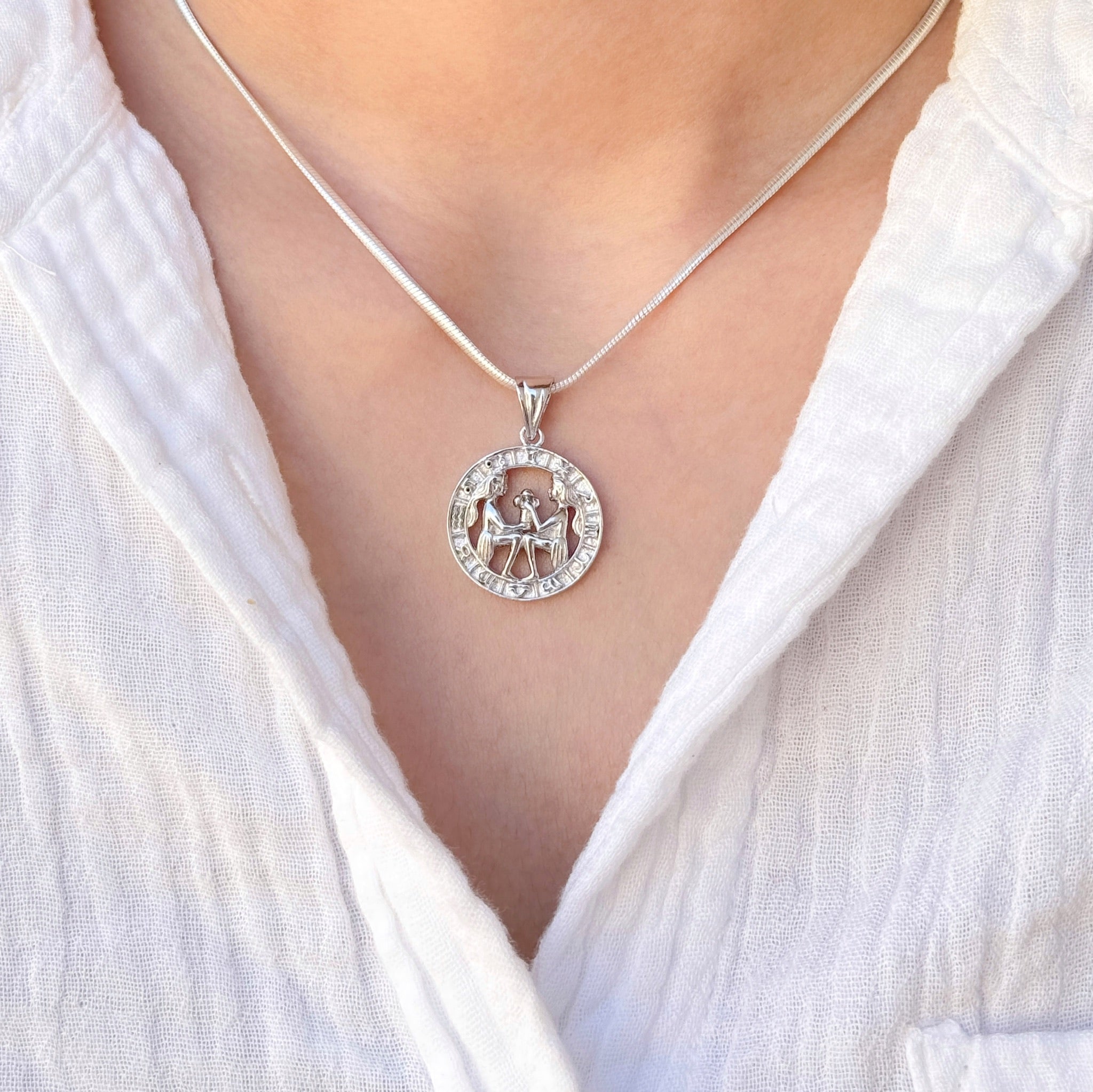 Gemini Pure Silver Pendant: Mystic Edition