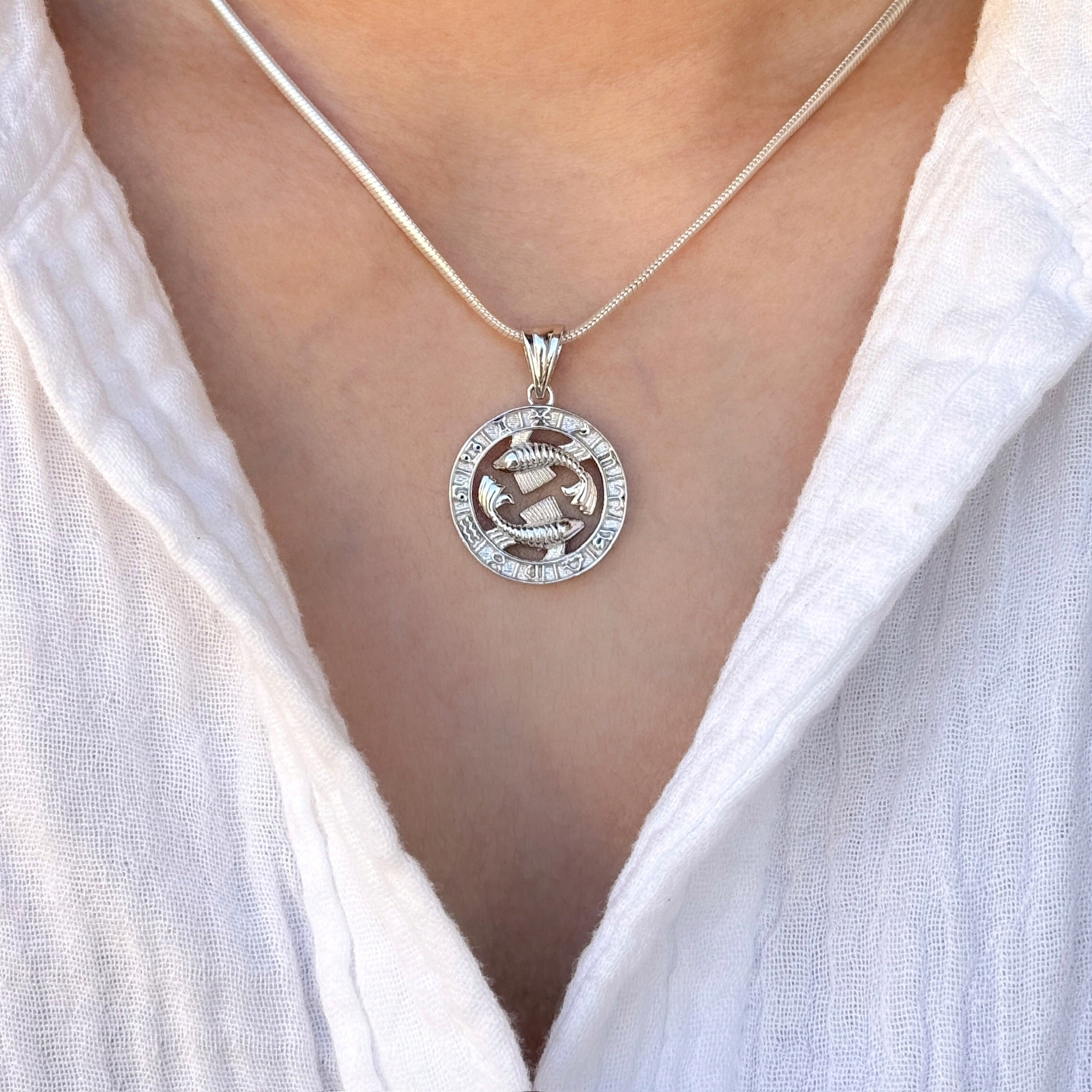 Pisces Pure Silver Pendant: Mystic Edition