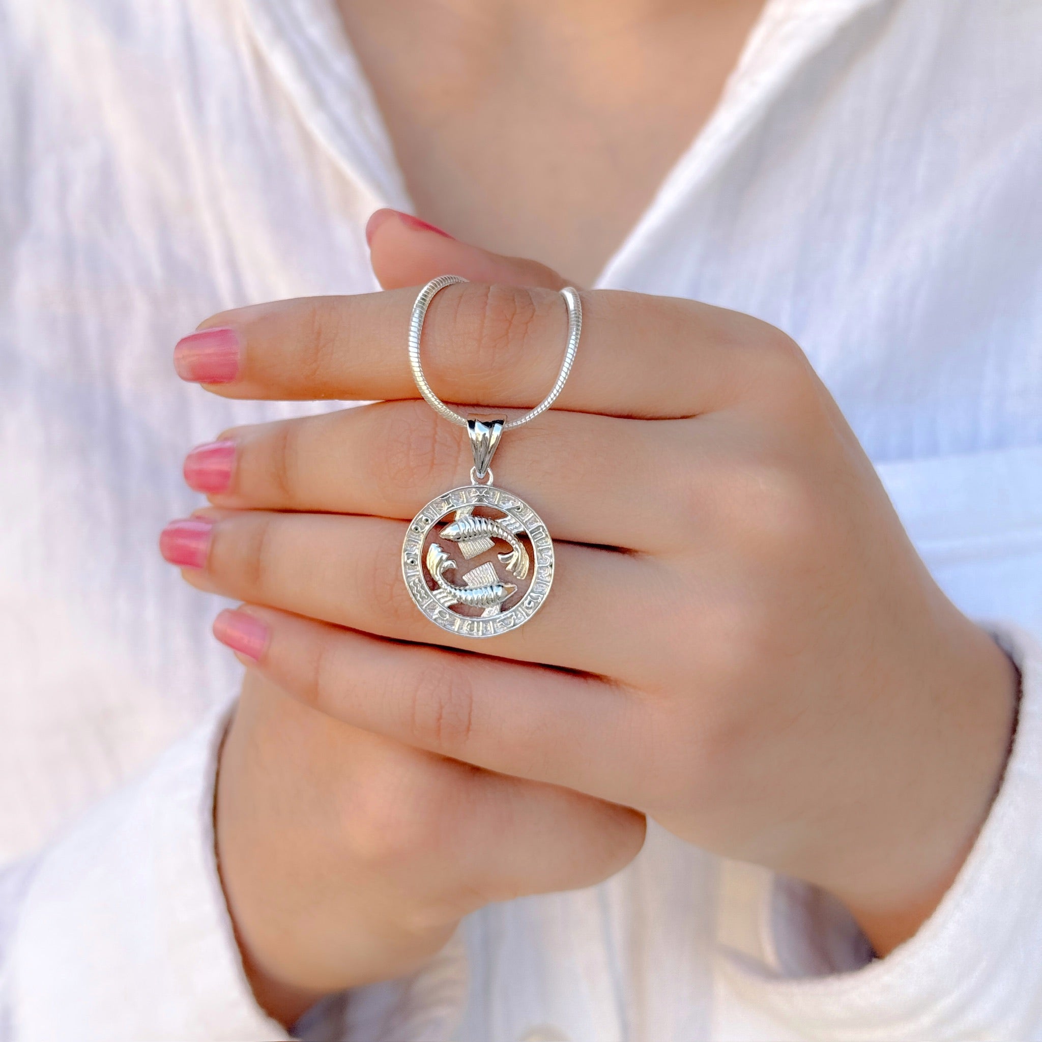 Pisces Pure Silver Pendant: Mystic Edition