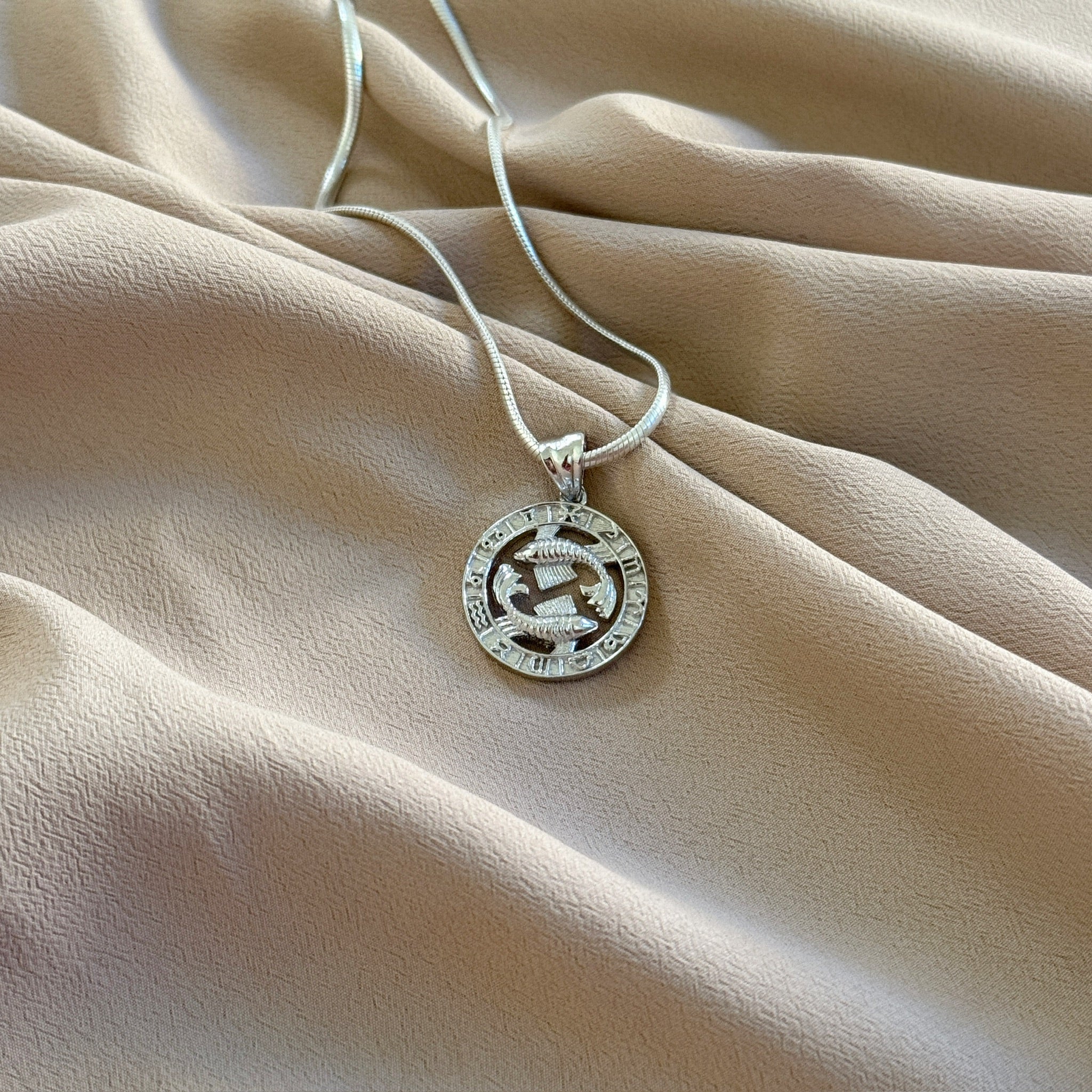 Pisces Pure Silver Pendant: Mystic Edition