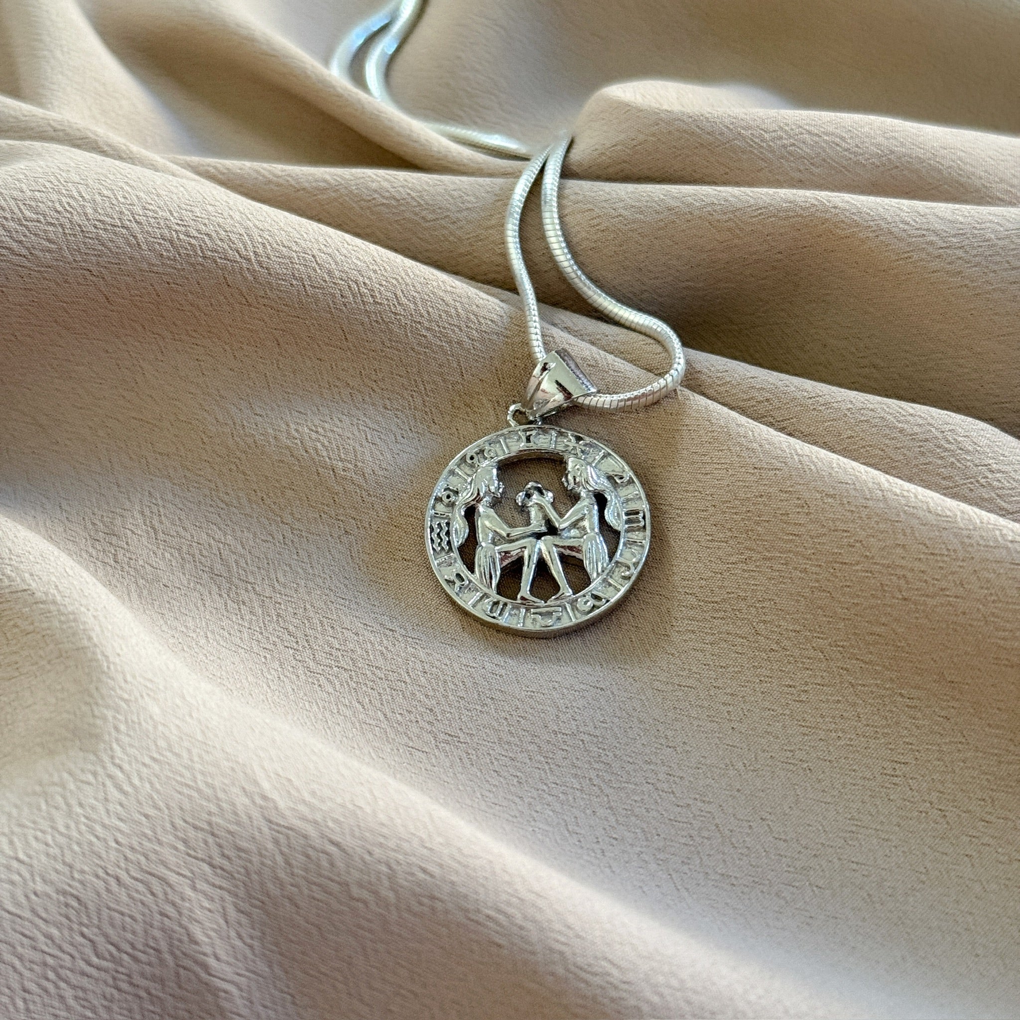 Gemini Pure Silver Pendant: Mystic Edition