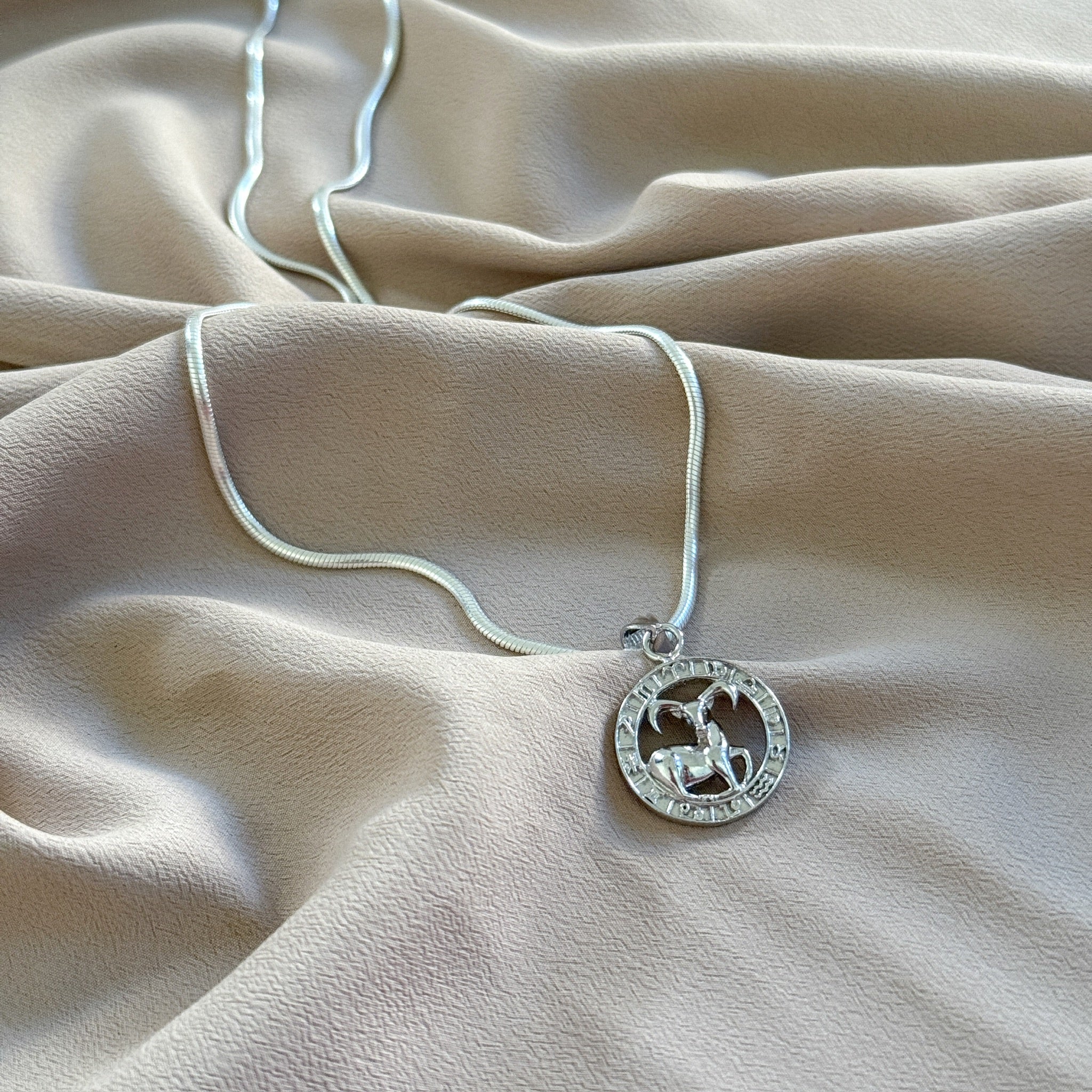 Aries Pure Silver Pendant: Mystic Edition