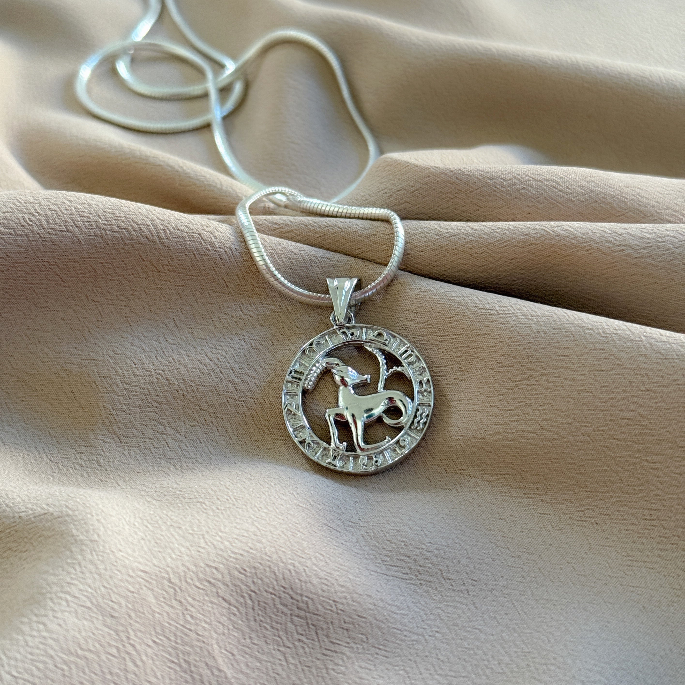 Capricorn Pure Silver Pendant: Mystic Edition