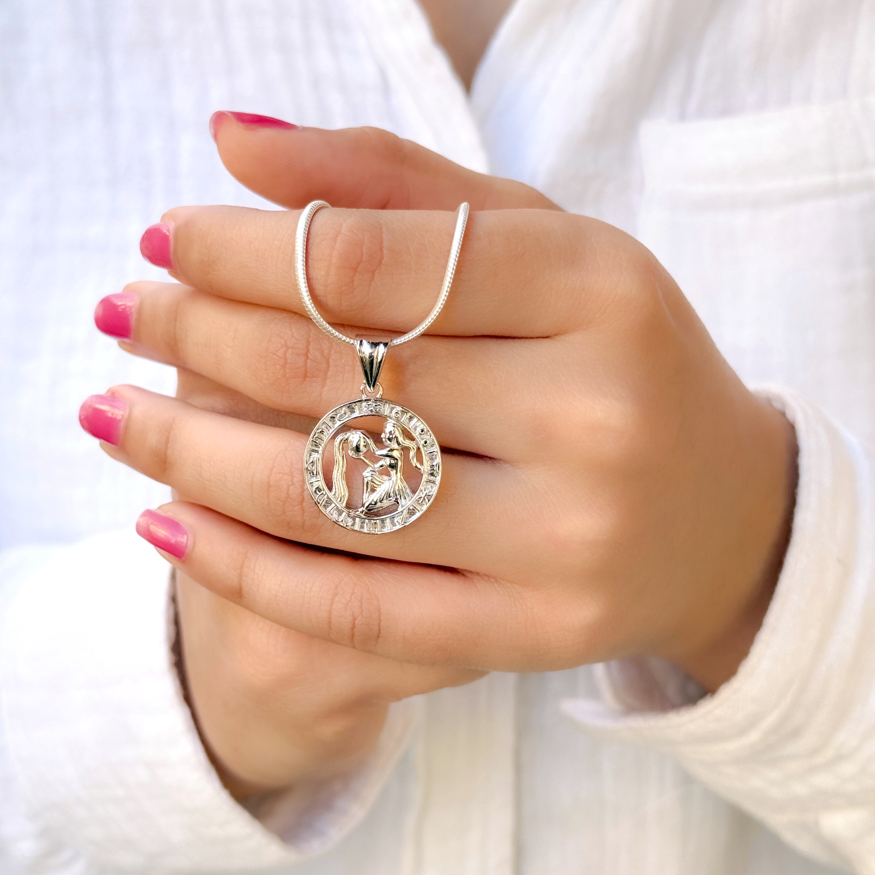 Aquarius Pure Silver Pendant: Mystic Edition