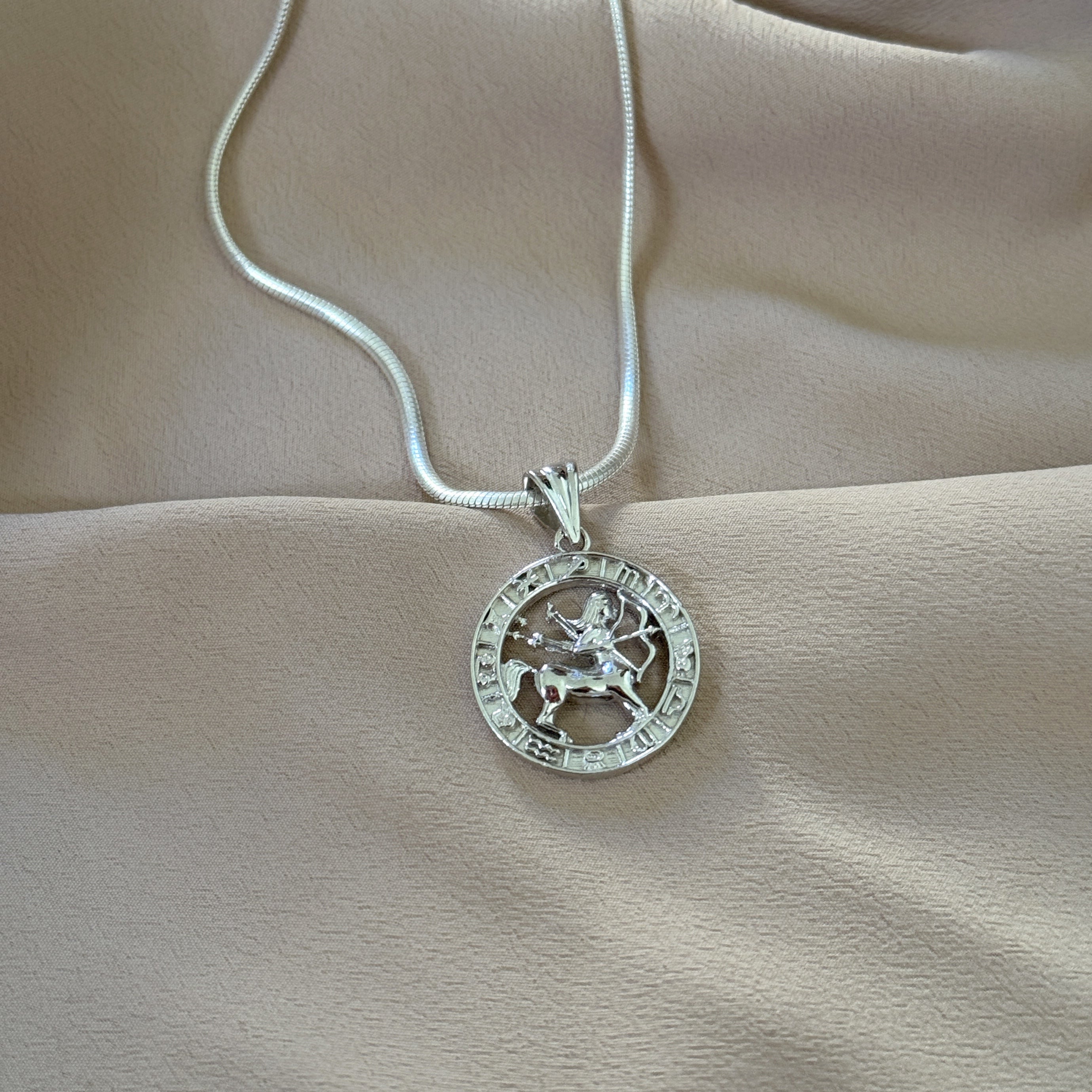 Sagittarius Pure Silver Pendant: Mystic Edition