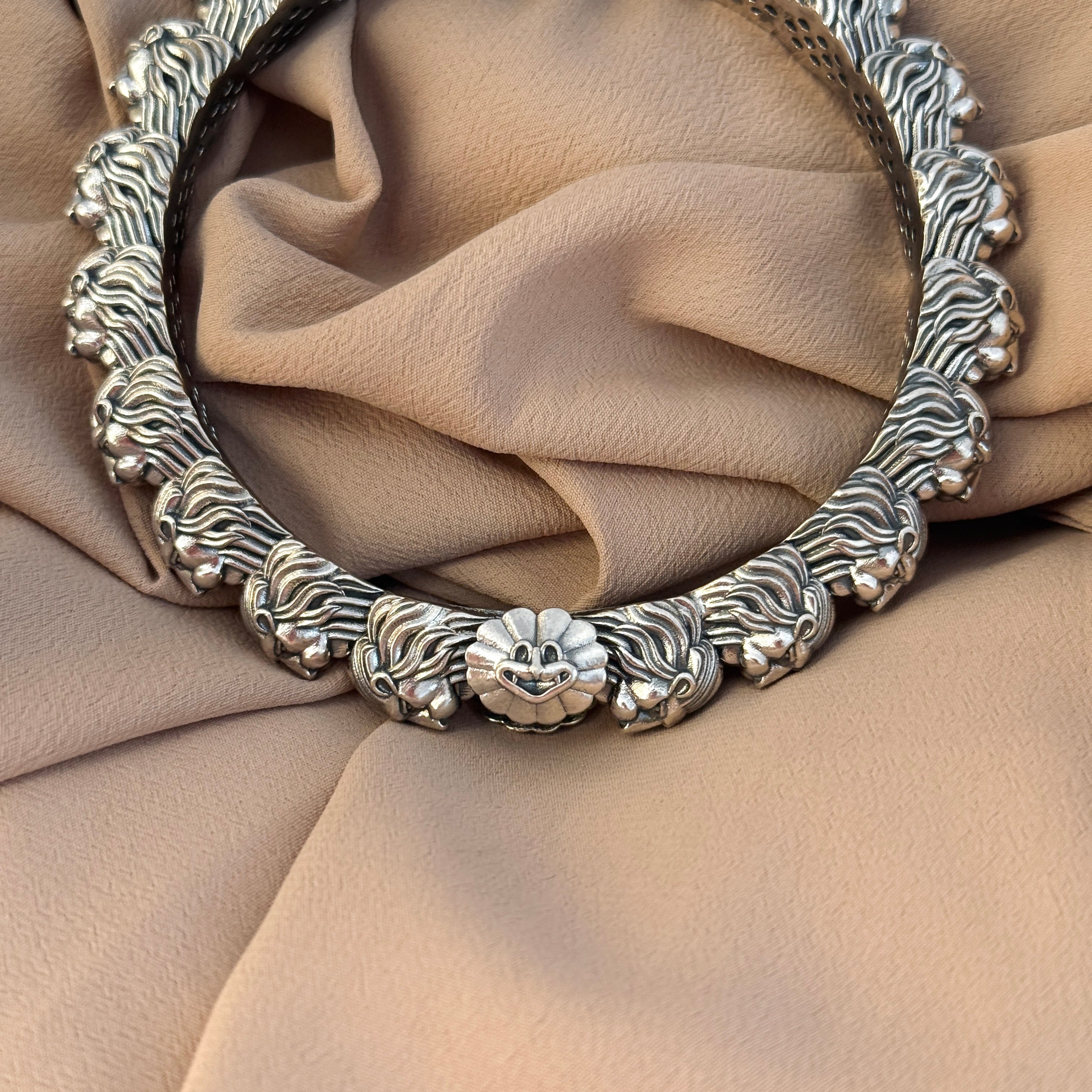 Lion Bracelet Pure Silver: Narasimha Edition