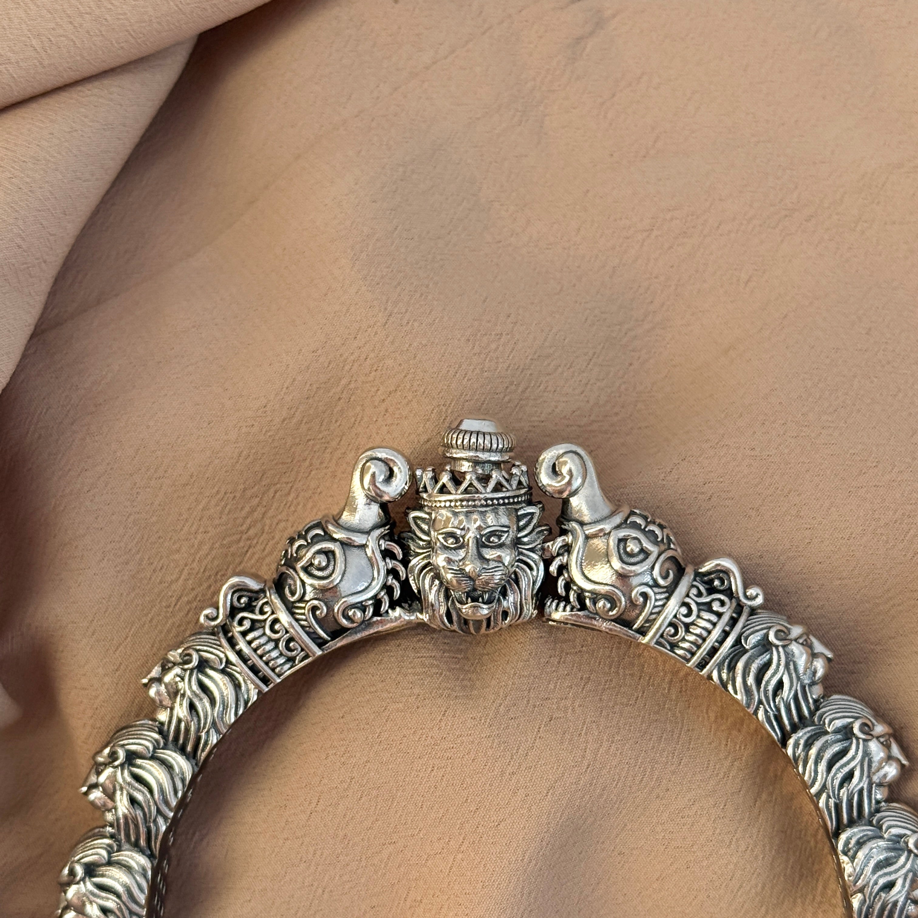 Lion Bracelet Pure Silver: Narasimha Edition
