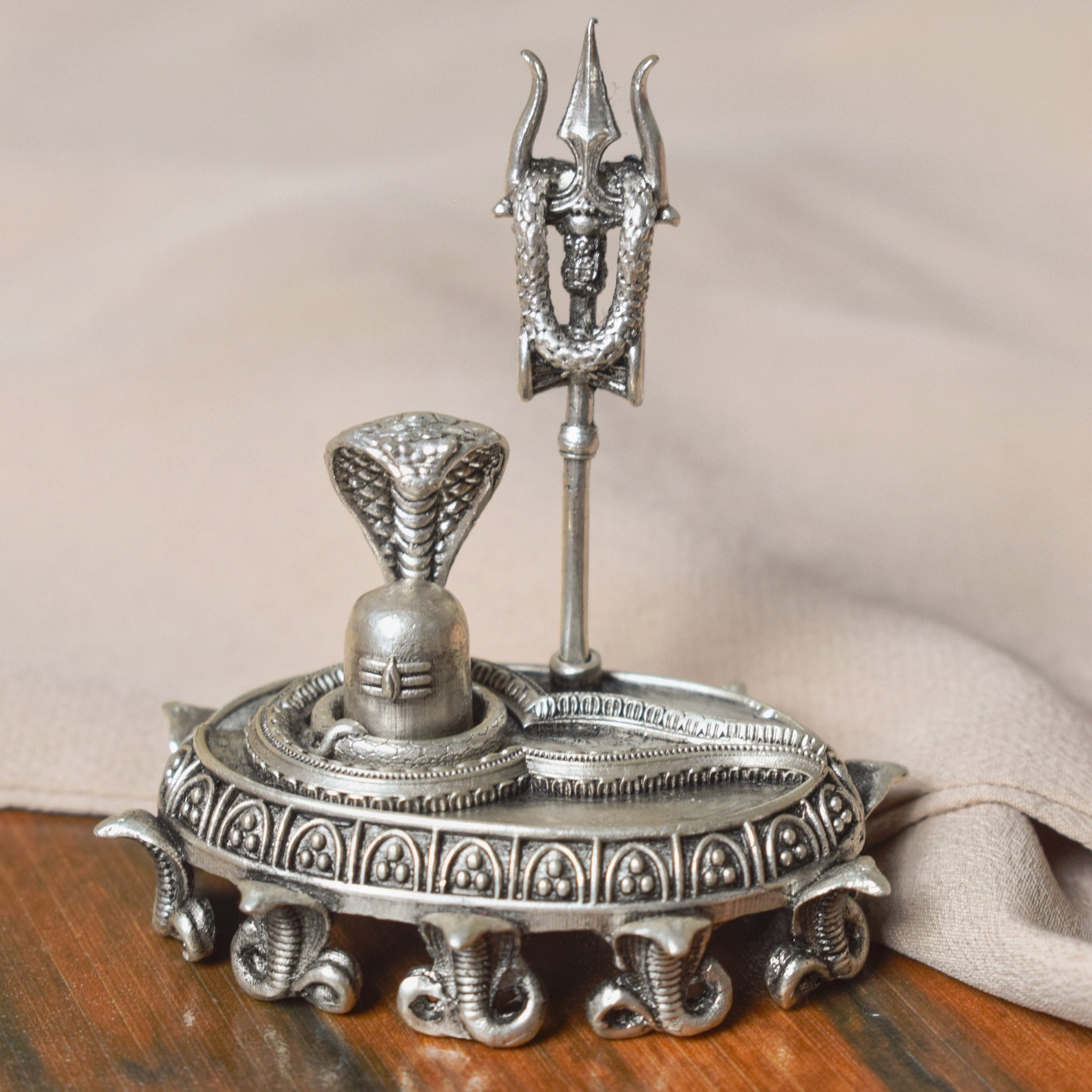 Shiva Pure Silver Idol: Lingam Edition