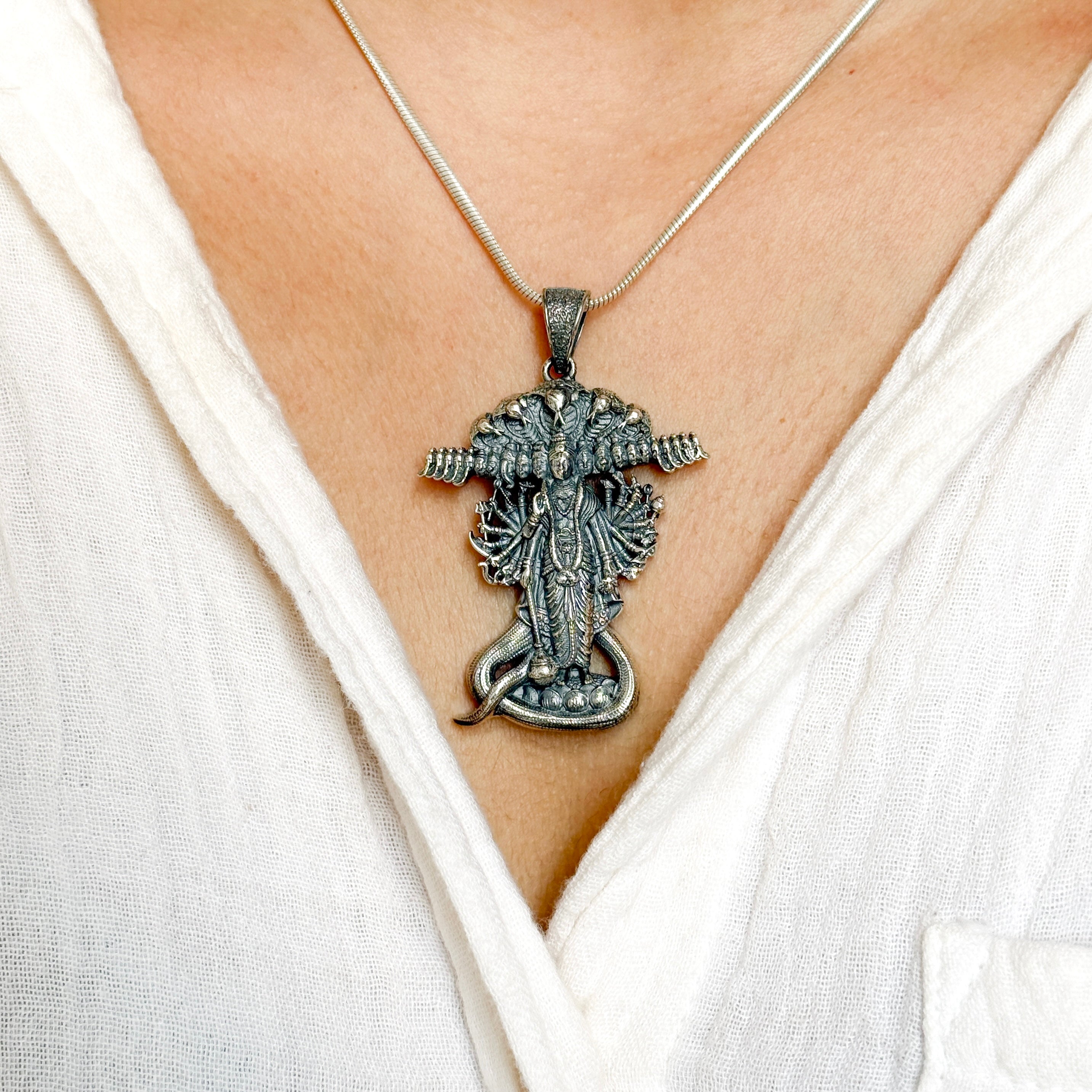Vishnu Pure Silver Pendant
