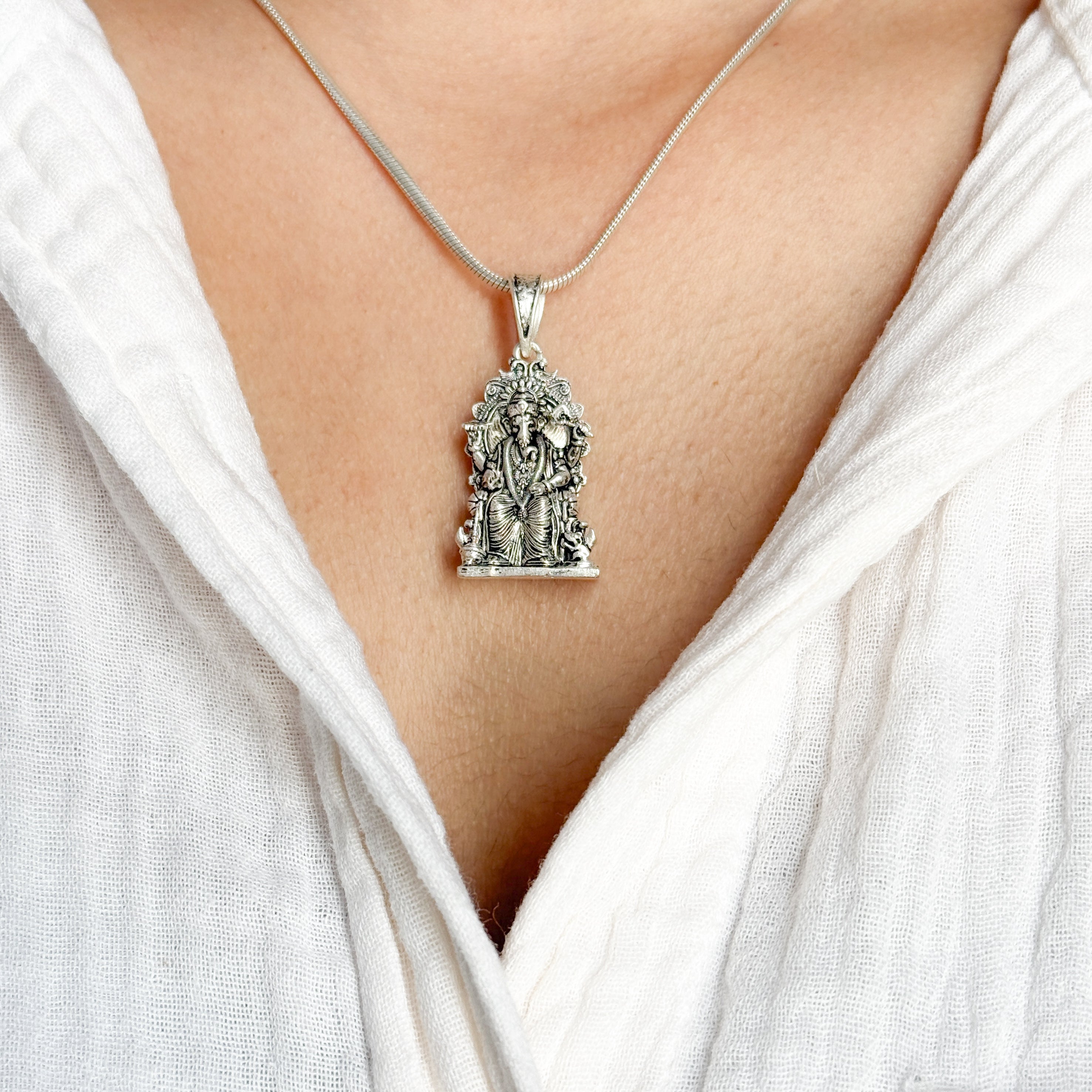 Ganesha Pure Silver Pendant: Lal Bagh Cha Raja Edition