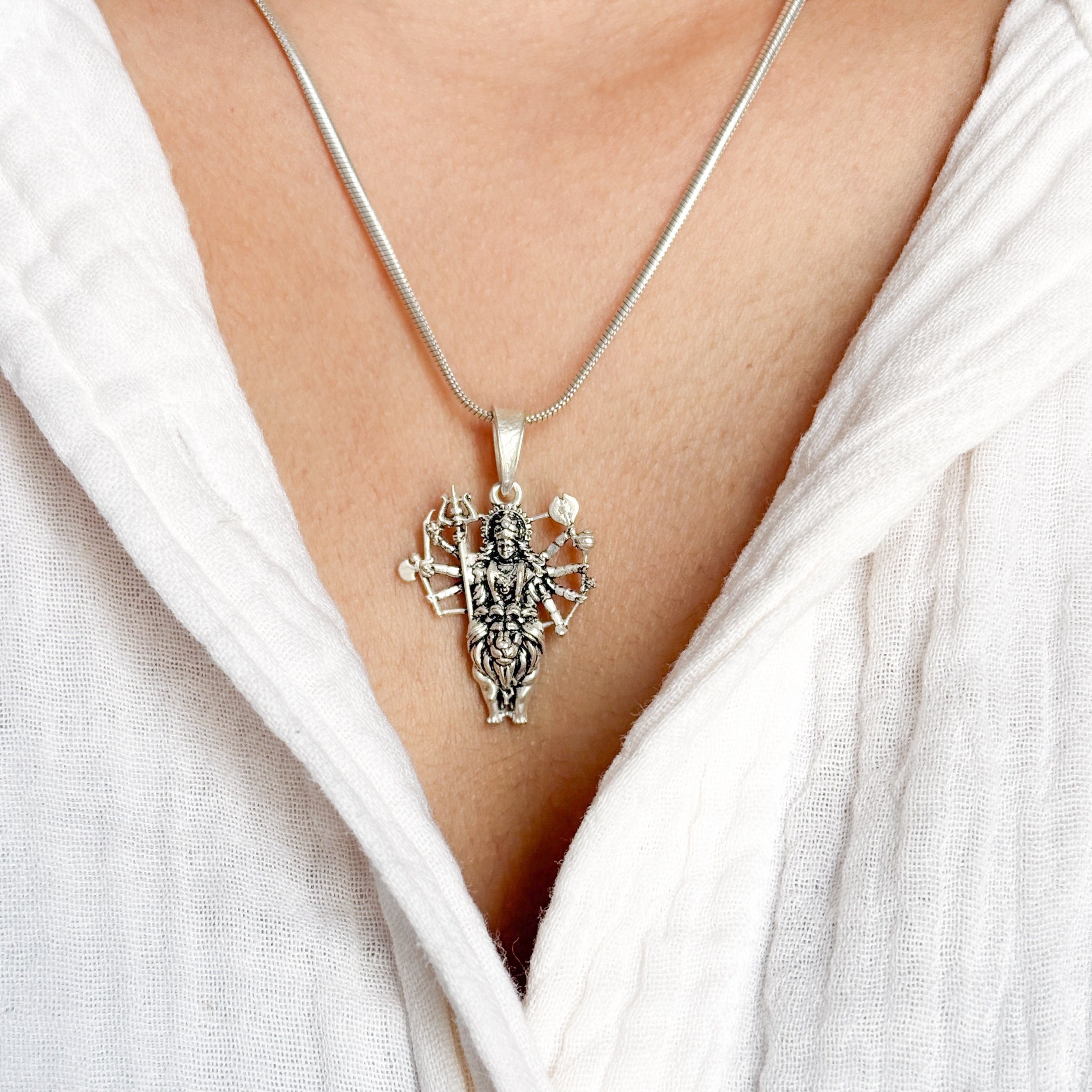 Maa Pure Silver Pendant: Ambika Edition