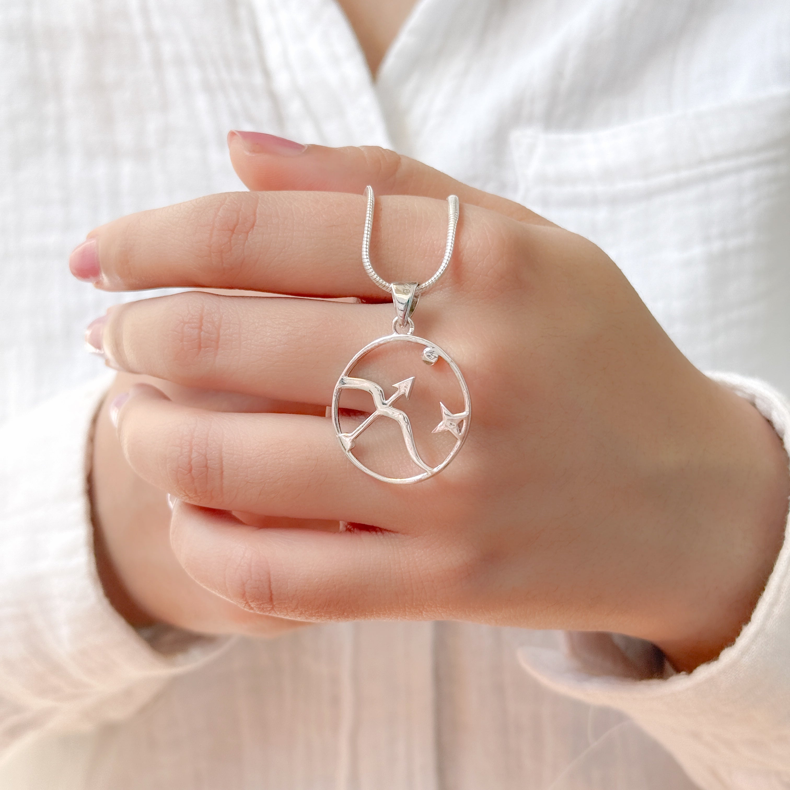 Sagittarius Pure Silver Pendant: Cosmic Edition