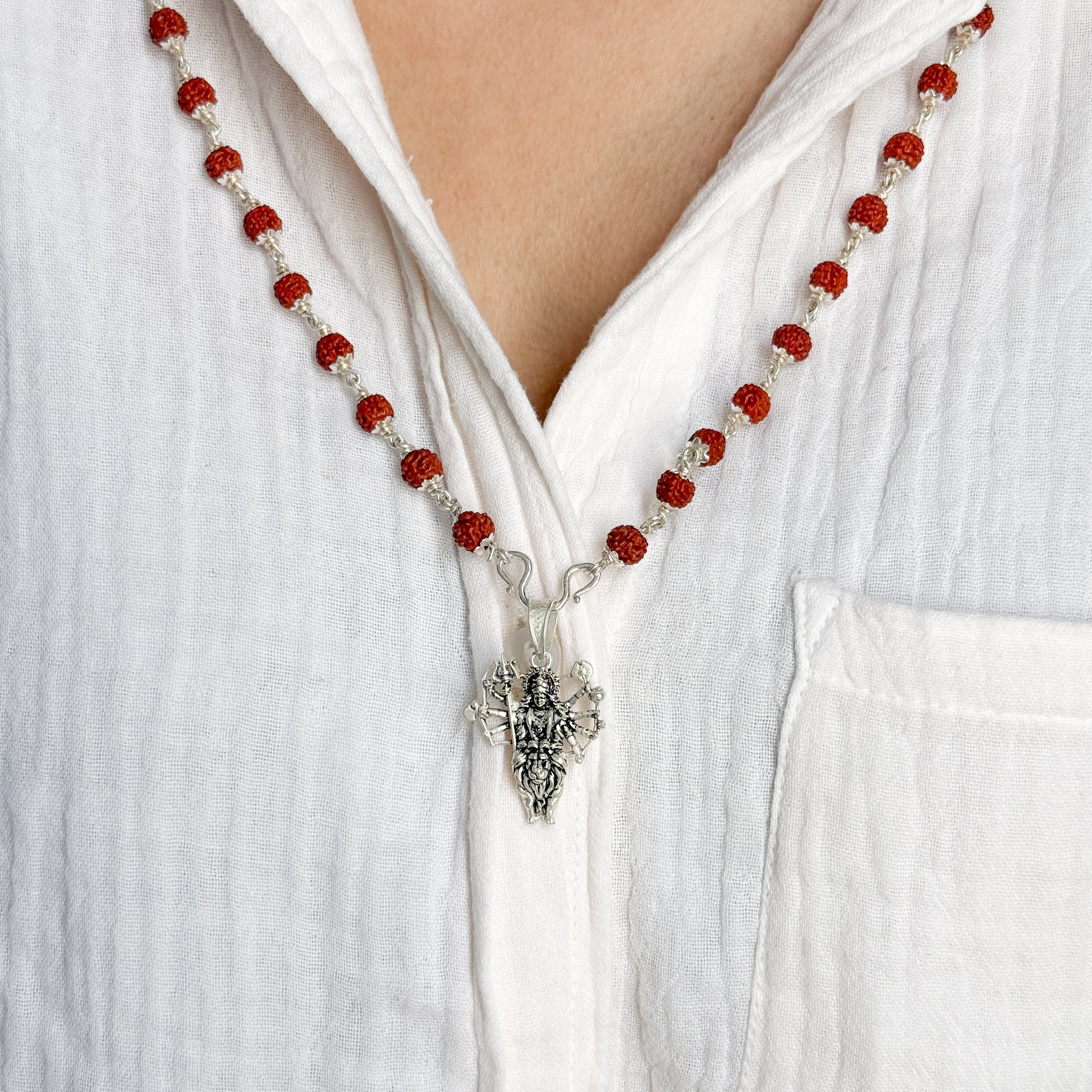 Maa Pure Silver Pendant: Ambika Edition