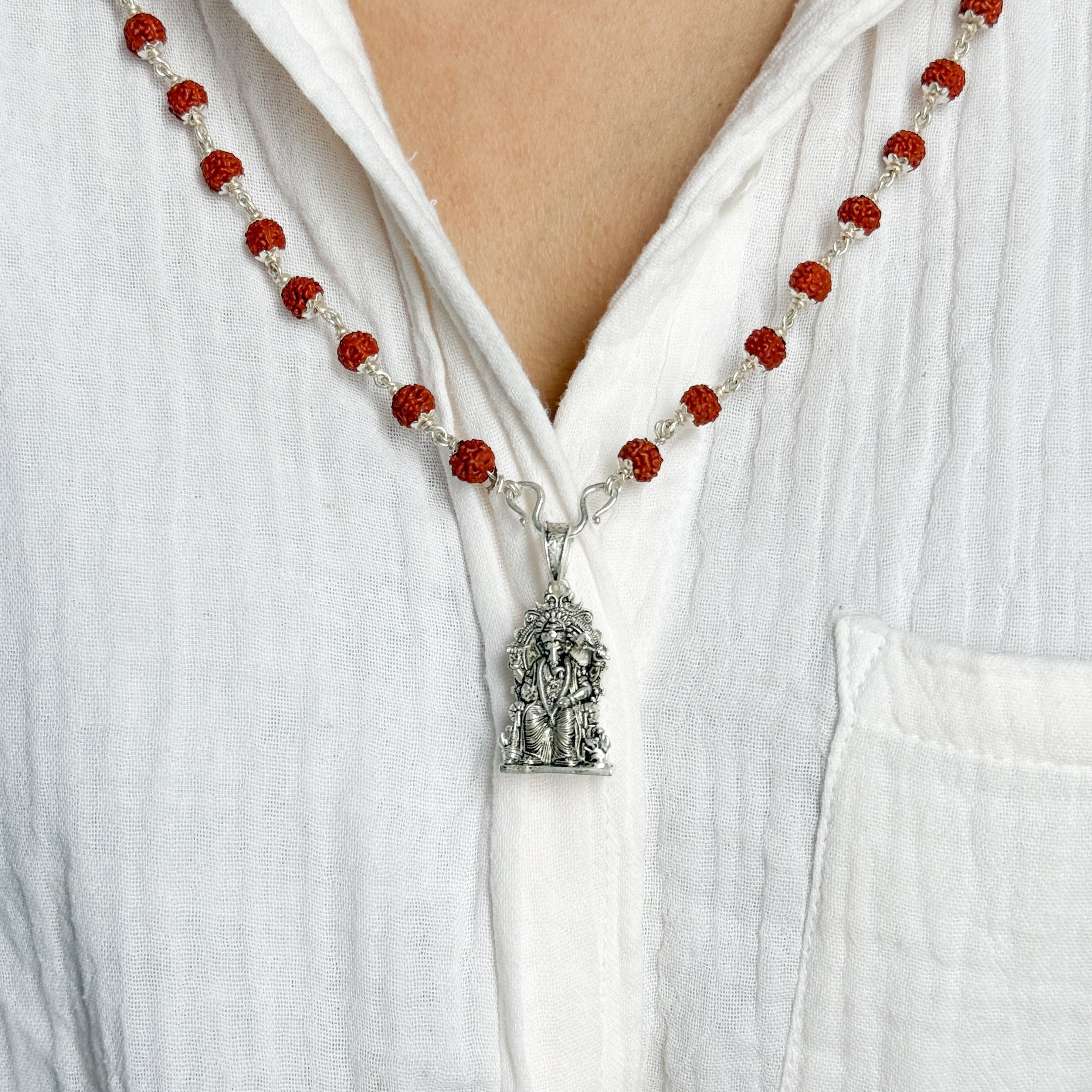 Ganesha Pure Silver Pendant: Lal Bagh Cha Raja Edition