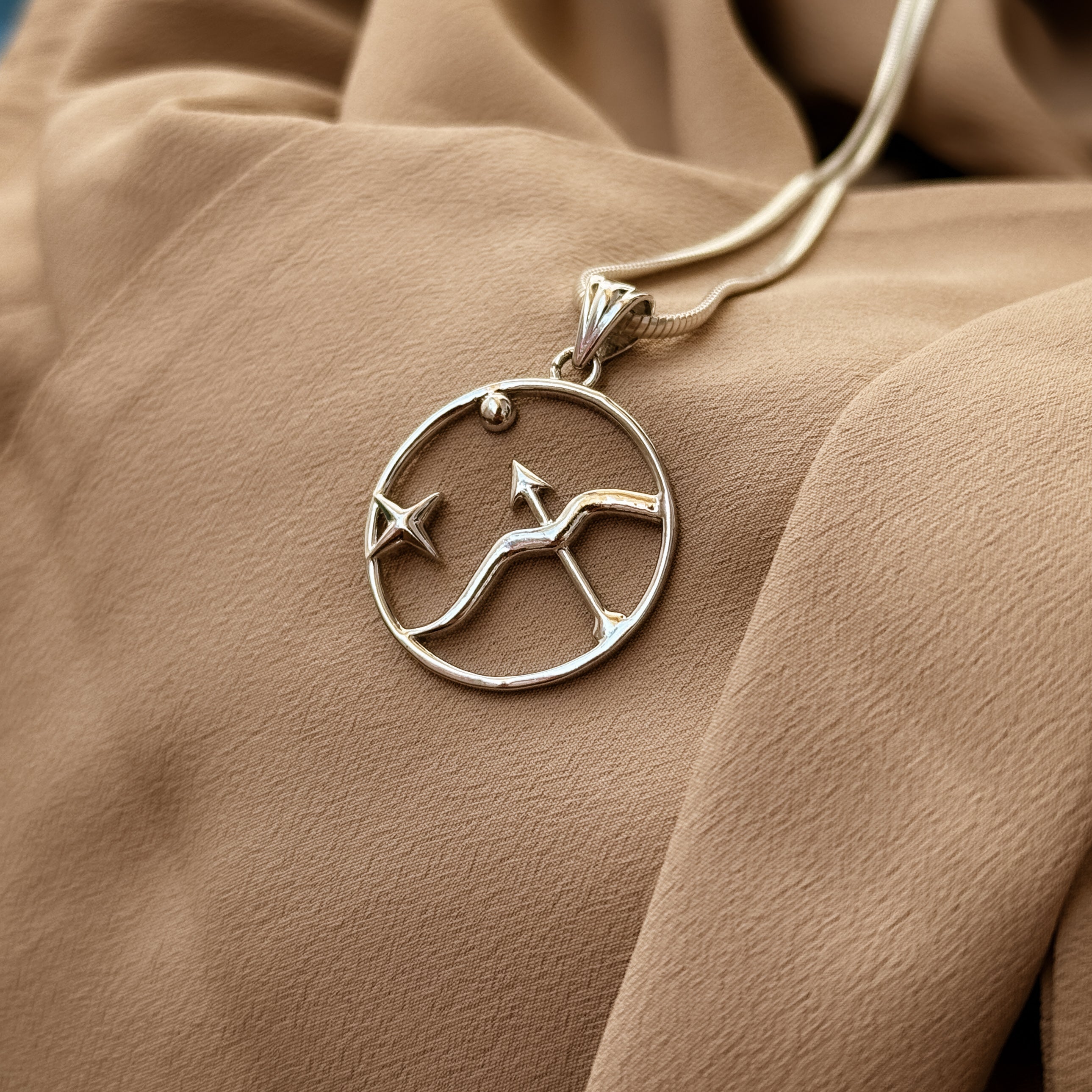 Sagittarius Pure Silver Pendant: Cosmic Edition