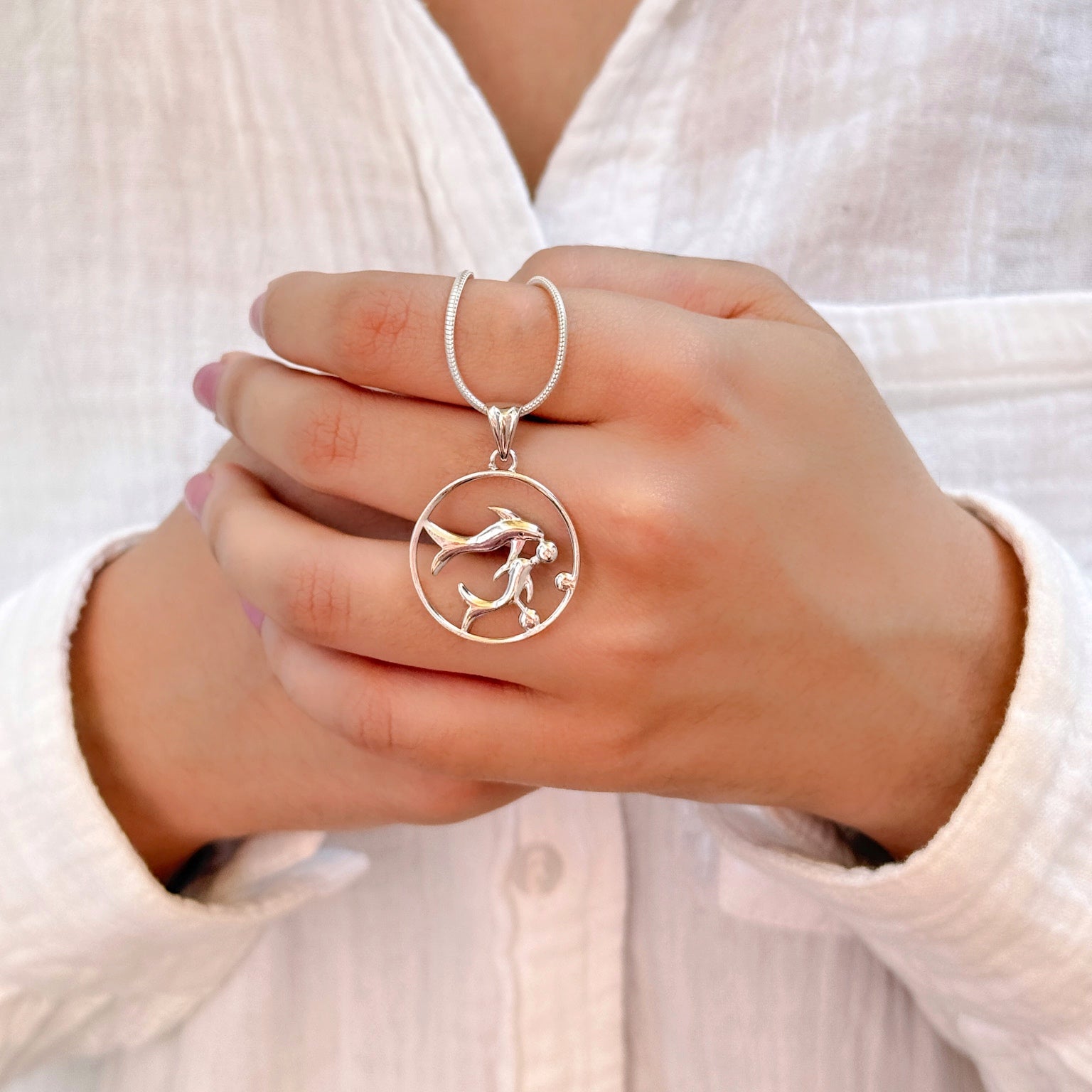 Pisces Pure Silver Pendant: Cosmic Edition