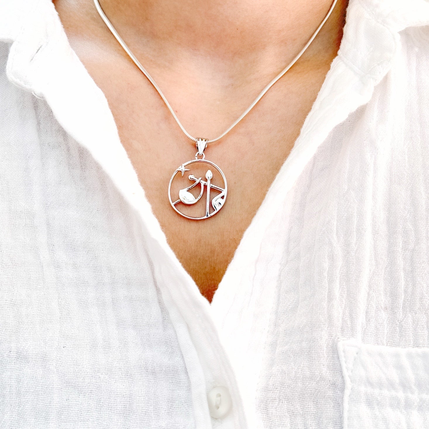 Libra Pure Silver Pendant: Cosmic Edition