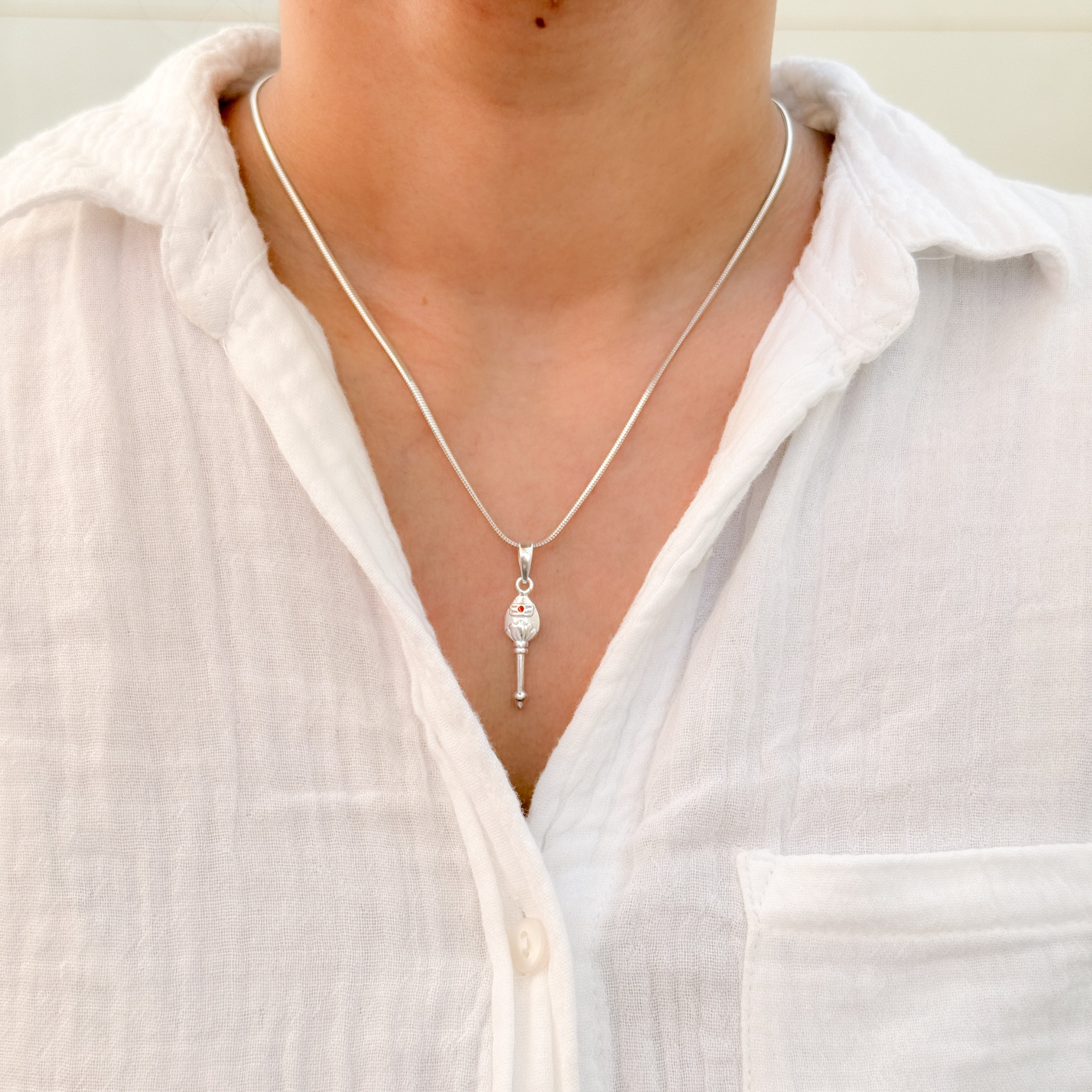 Murugan Pure Silver Pendant: Vel Edition