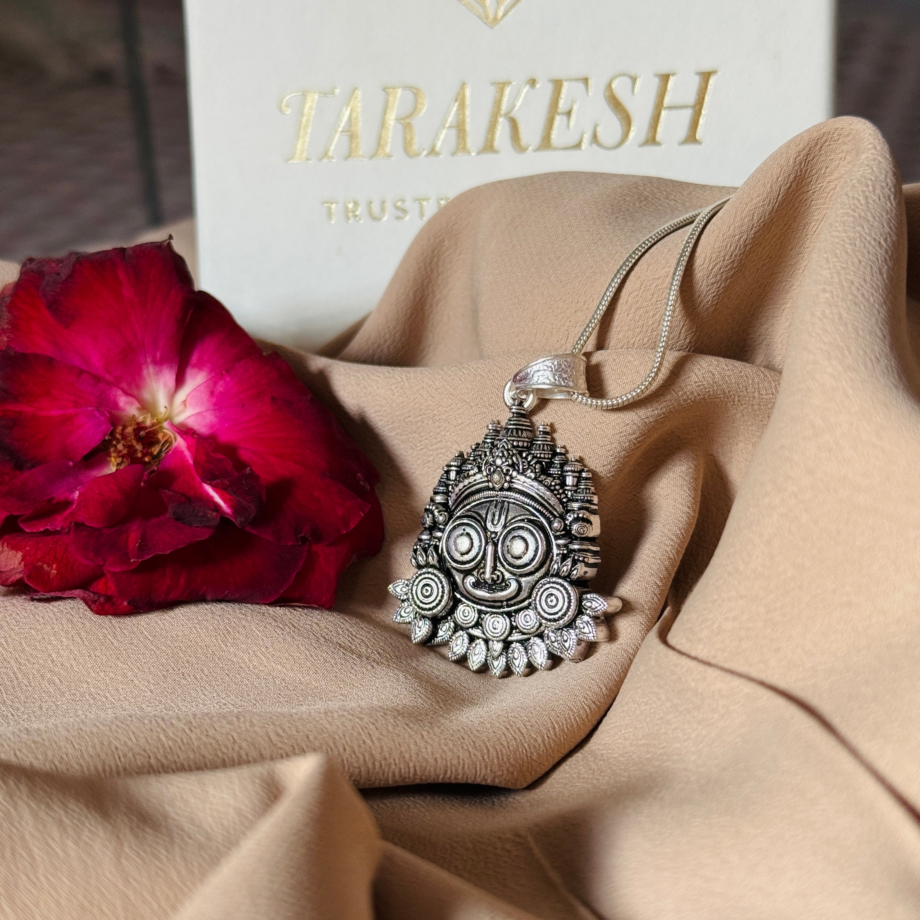 Jagannath Pure Silver Pendant: Puri Edition