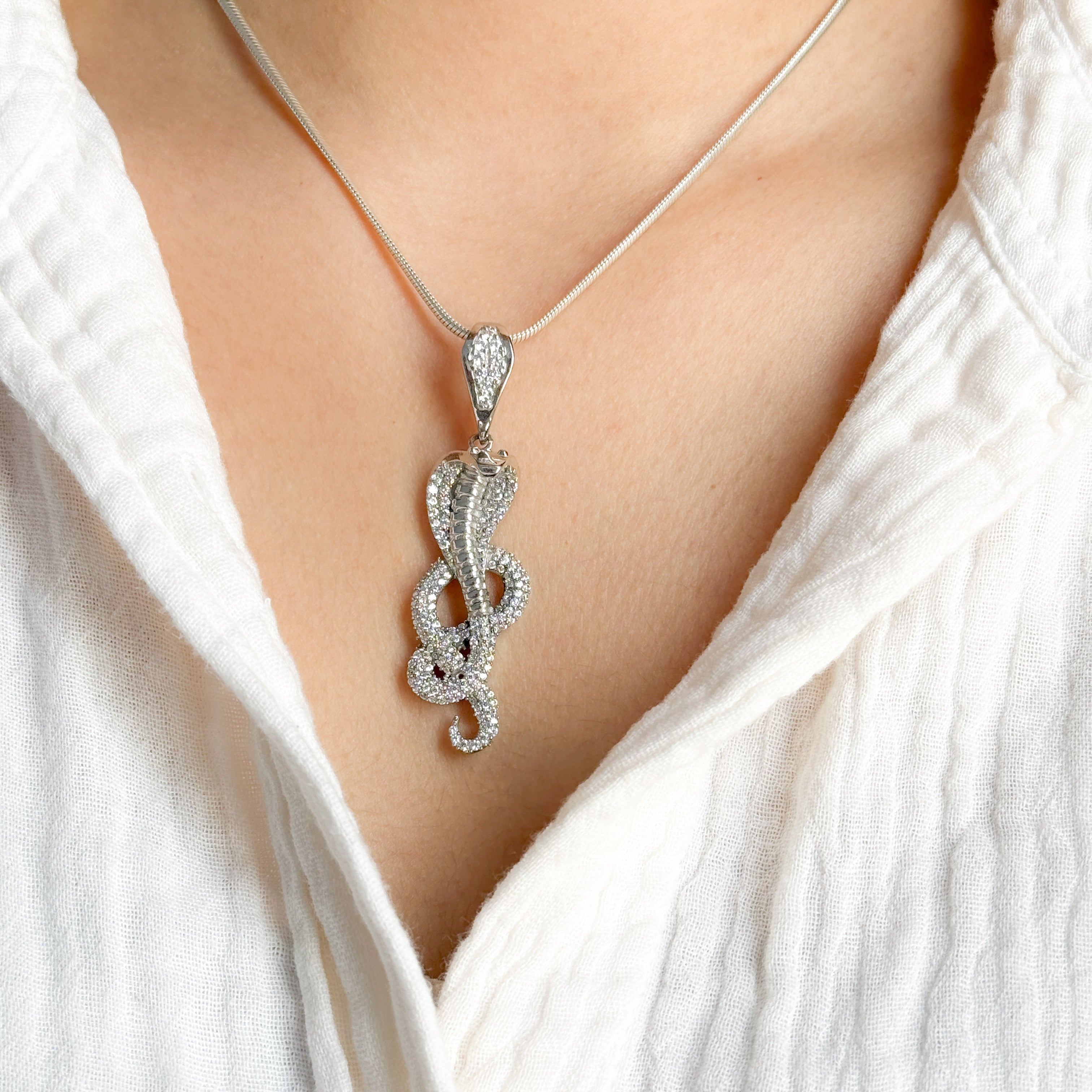 Shiva Pure Silver Pendant: Naagraj Edition