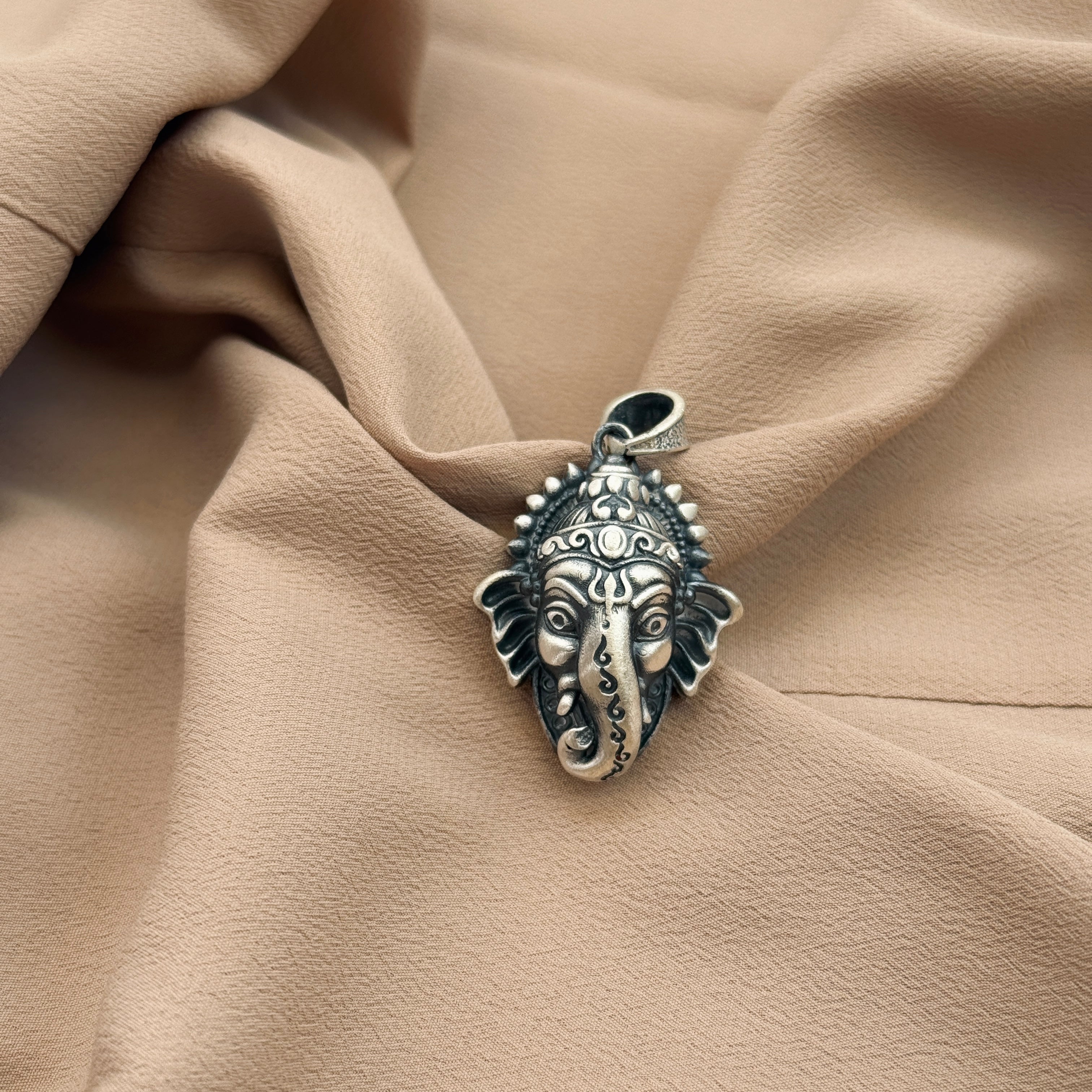 Ganesha Pure Silver Pendant: Swarupa Edition
