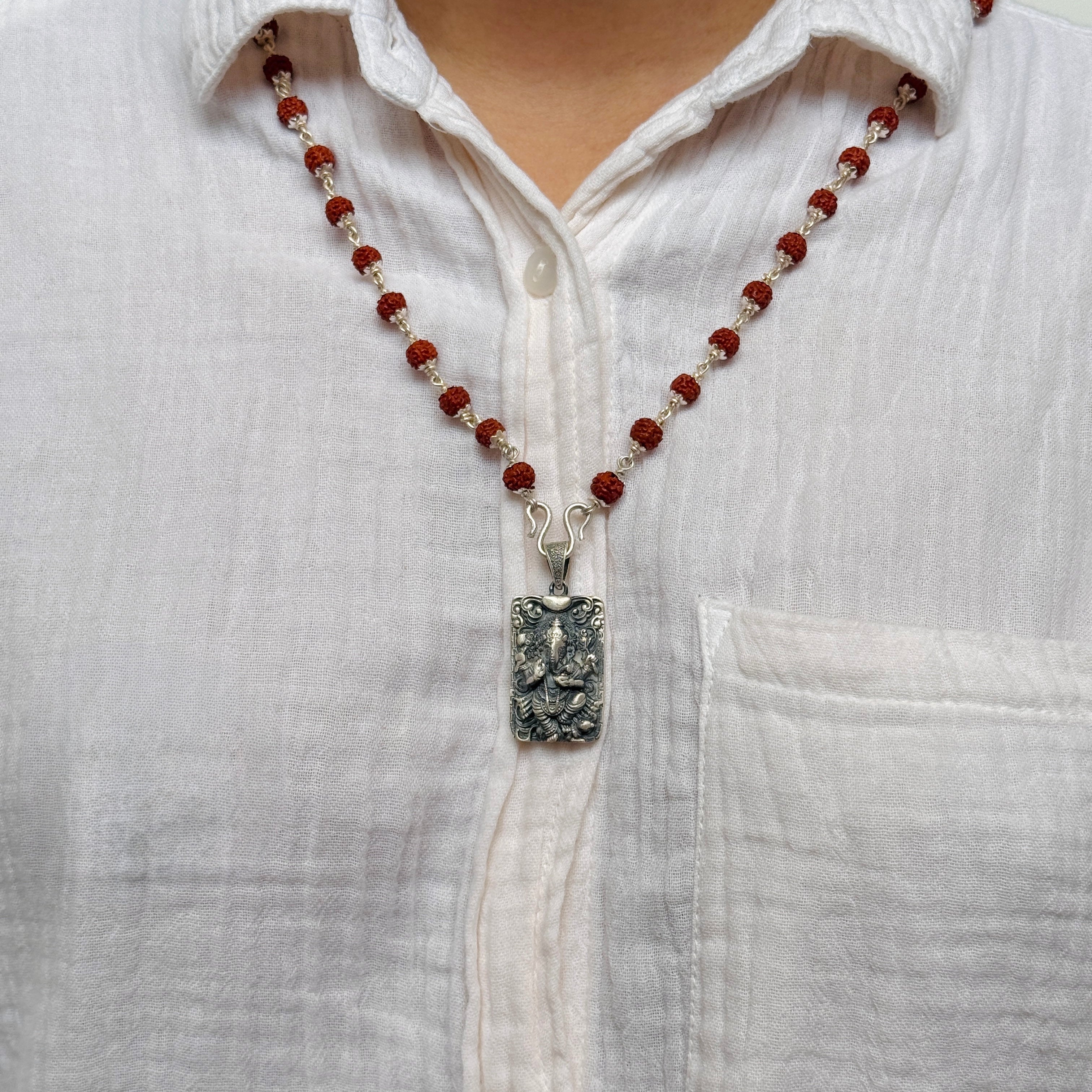 Ganesha Pure Silver Pendant: Vinayaka Edition