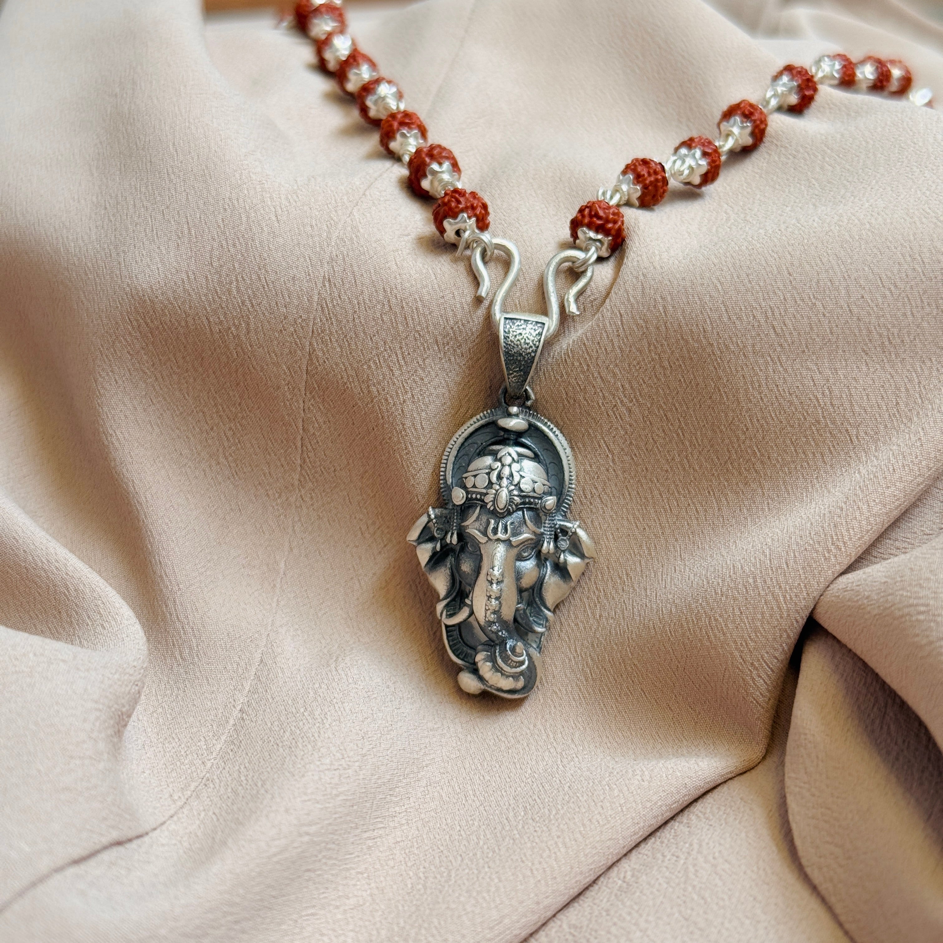 Ganesha Pure Silver Pendant: Siddhivinayaka Edition