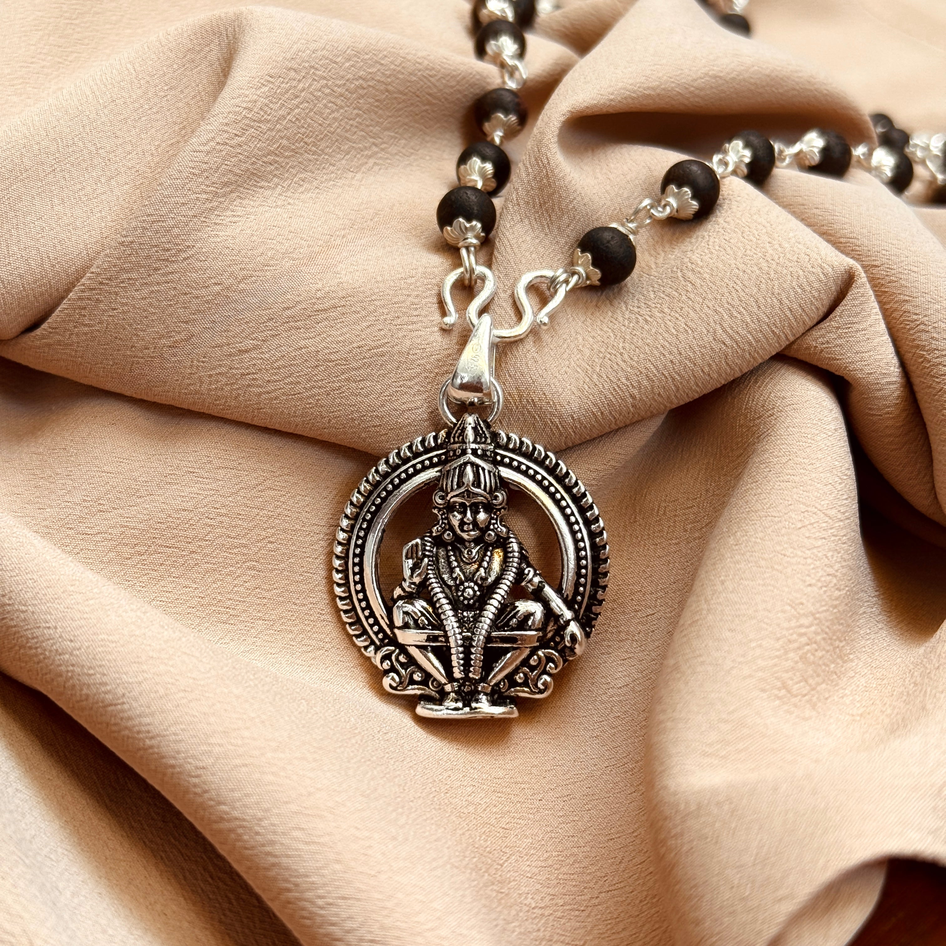 Ayyappa Pure Silver Pendant: Swamiye Saranam Edition