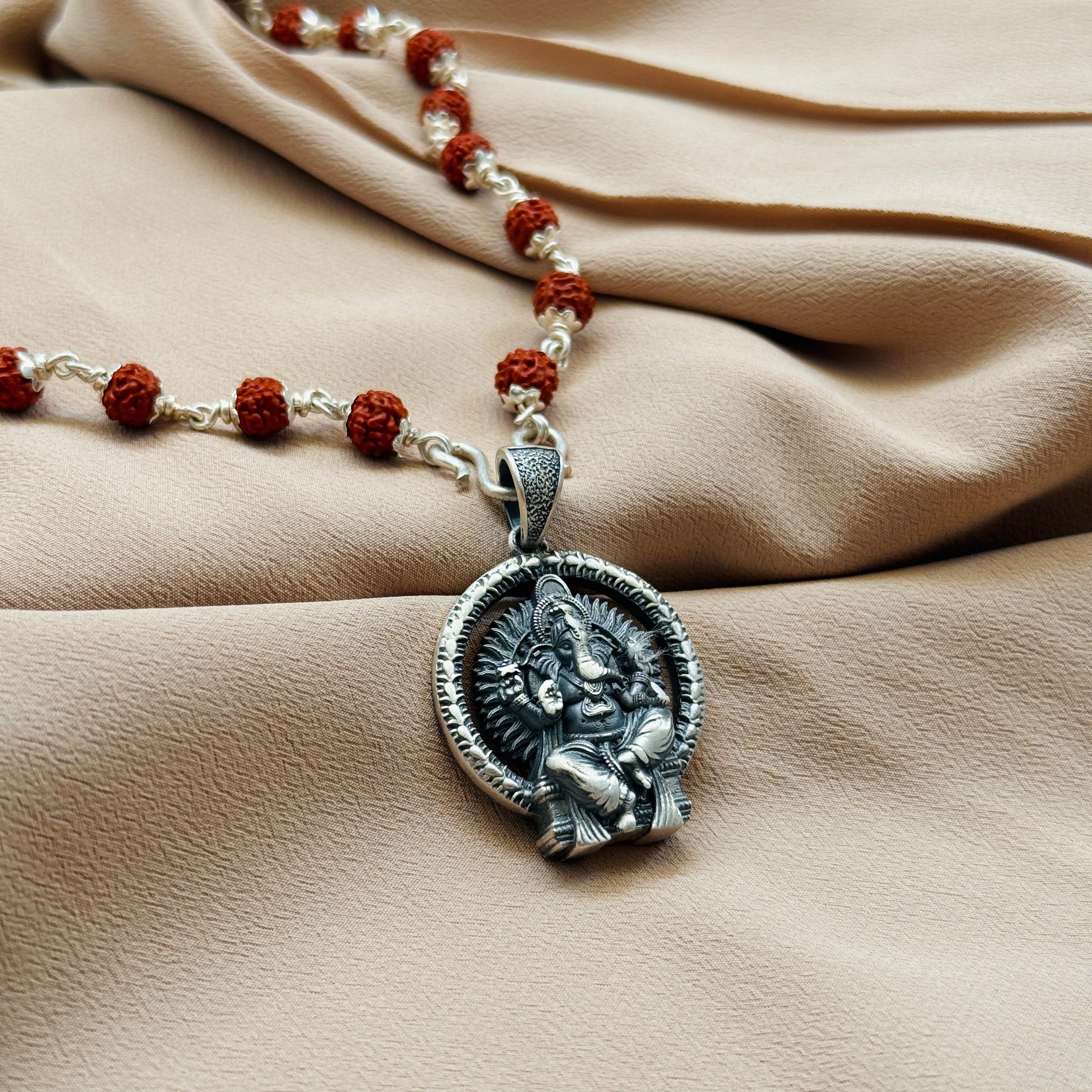 Ganesha Pure Silver Pendant: Mangalamurti Edition
