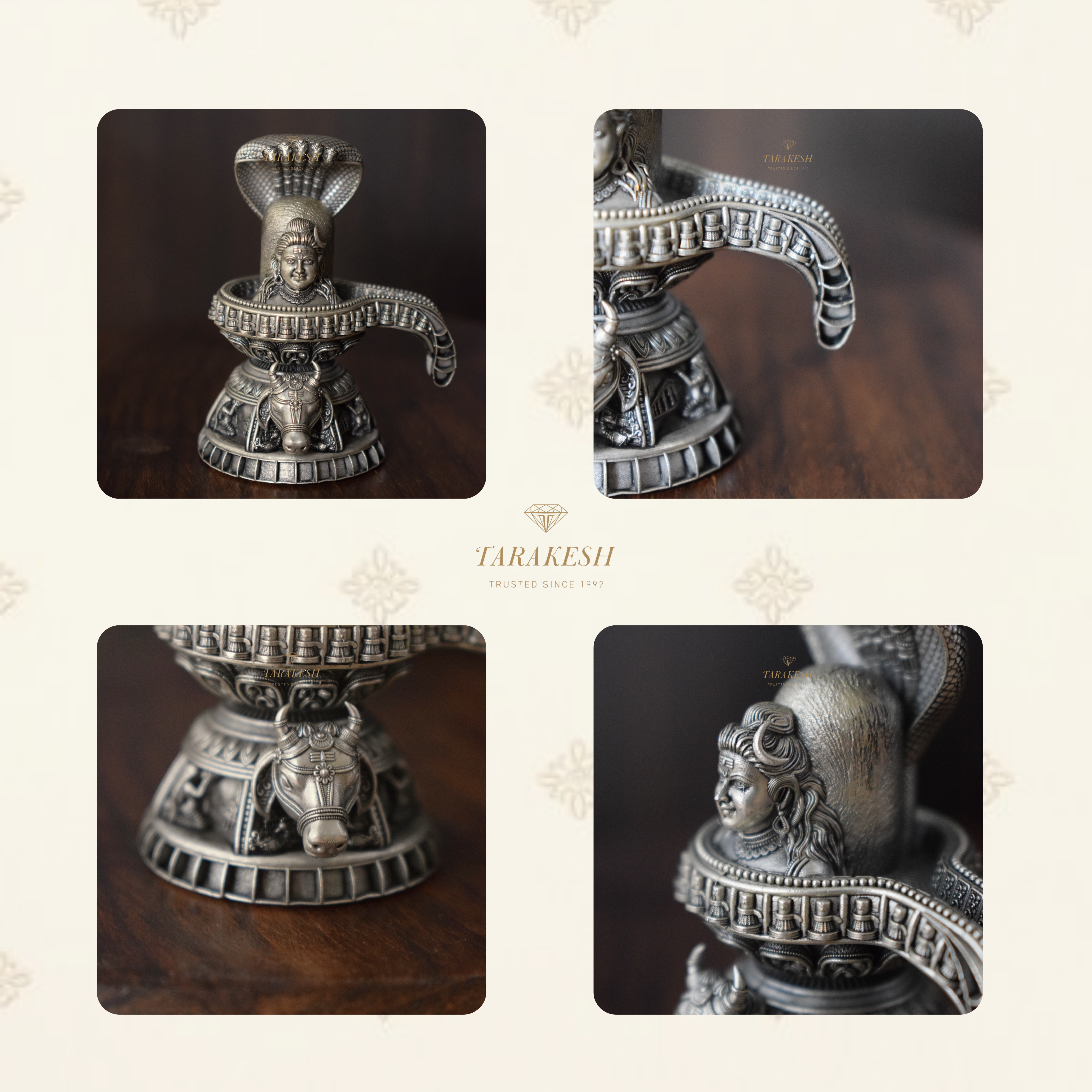 Shiva Pure Silver Idol: Pashupati Edition