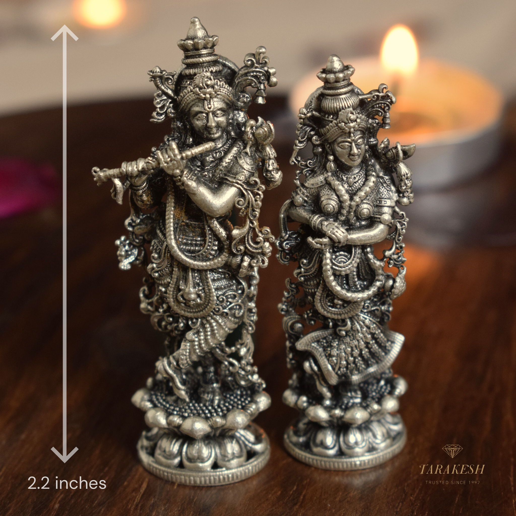 Radhe Krishna Pure Silver Idol: Craftsman Special Edition