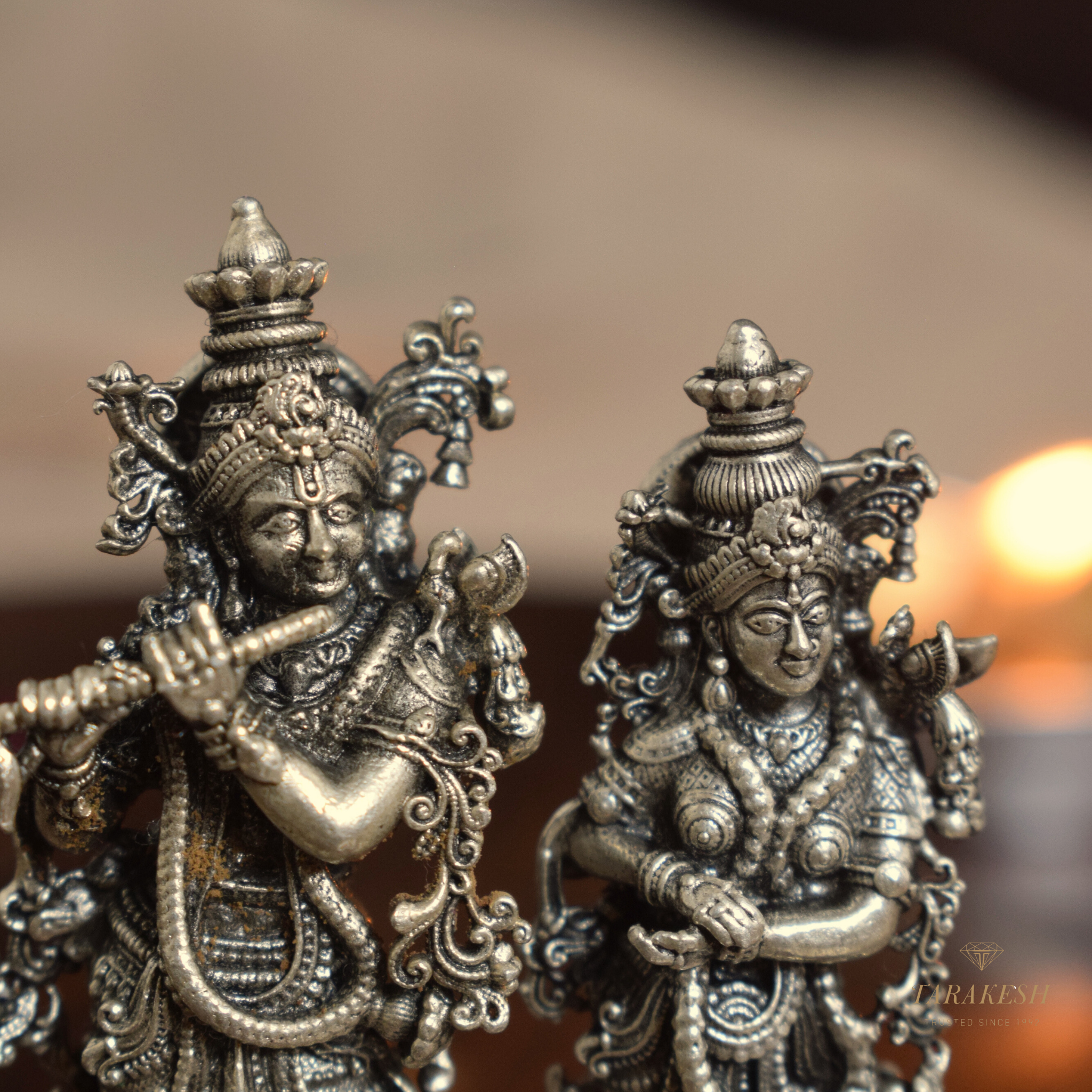 Radhe Krishna Pure Silver Idol: Craftsman Special Edition