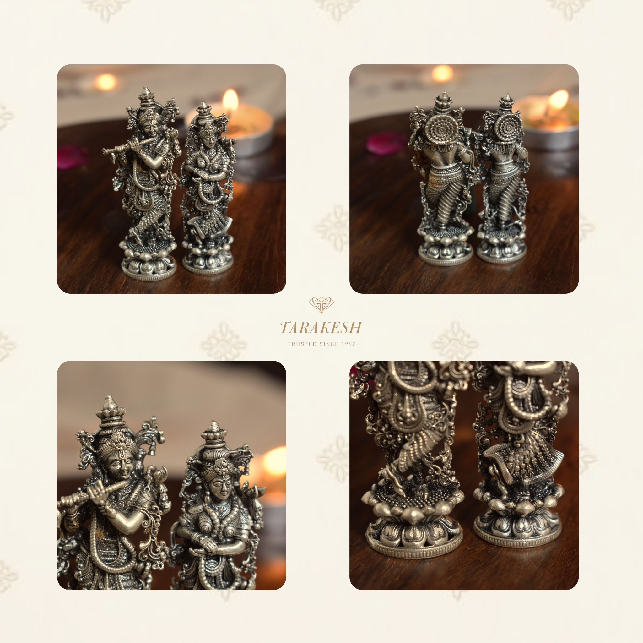 Radhe Krishna Pure Silver Idol: Craftsman Special Edition