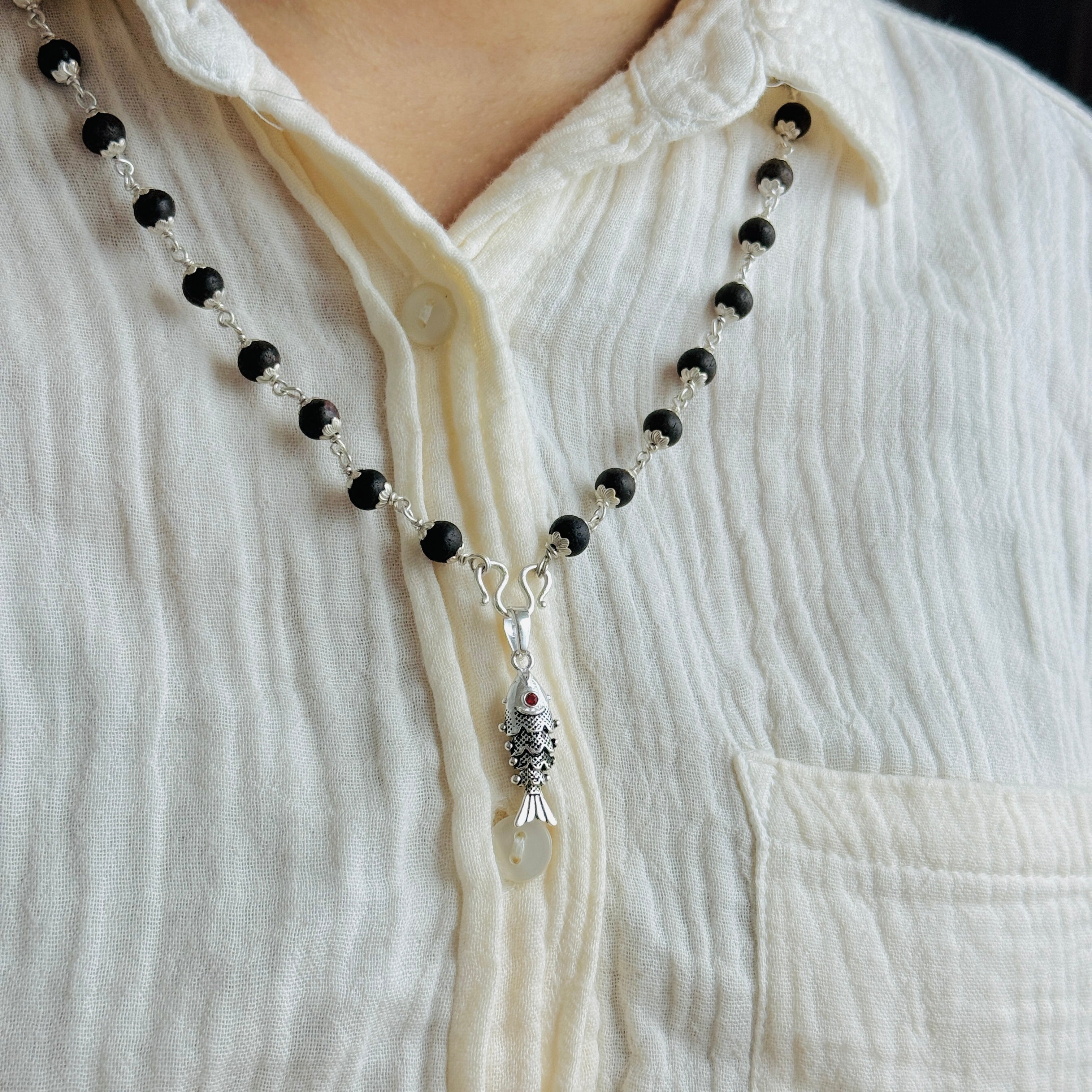 Fish Pure Silver Pendant – Matsya Edition