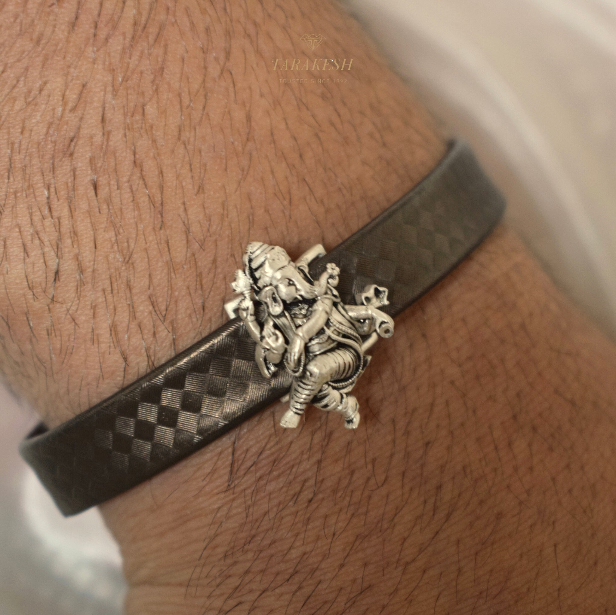 Ganesha Pure Silver Bracelet