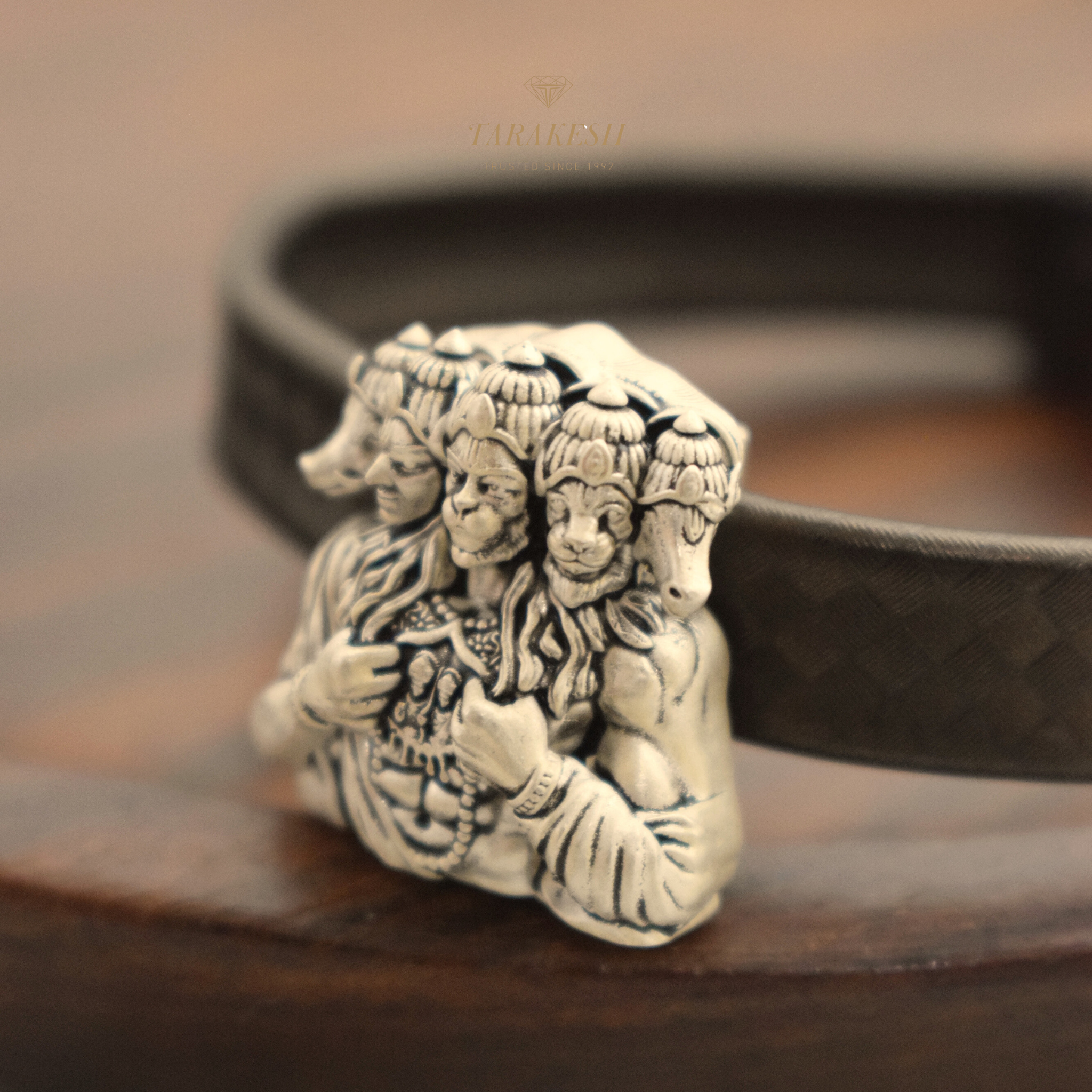 Hanuman Pure Silver Bracelet : Panchmukhi Edition