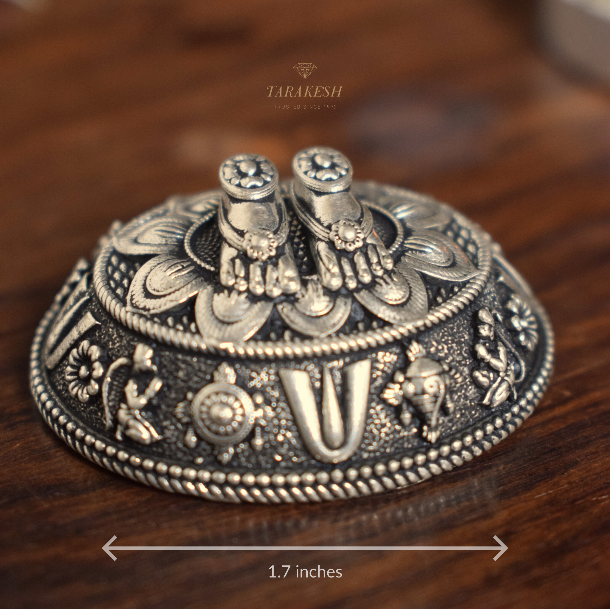 Vishnu Pure Silver Idol: Padma Charan Edition