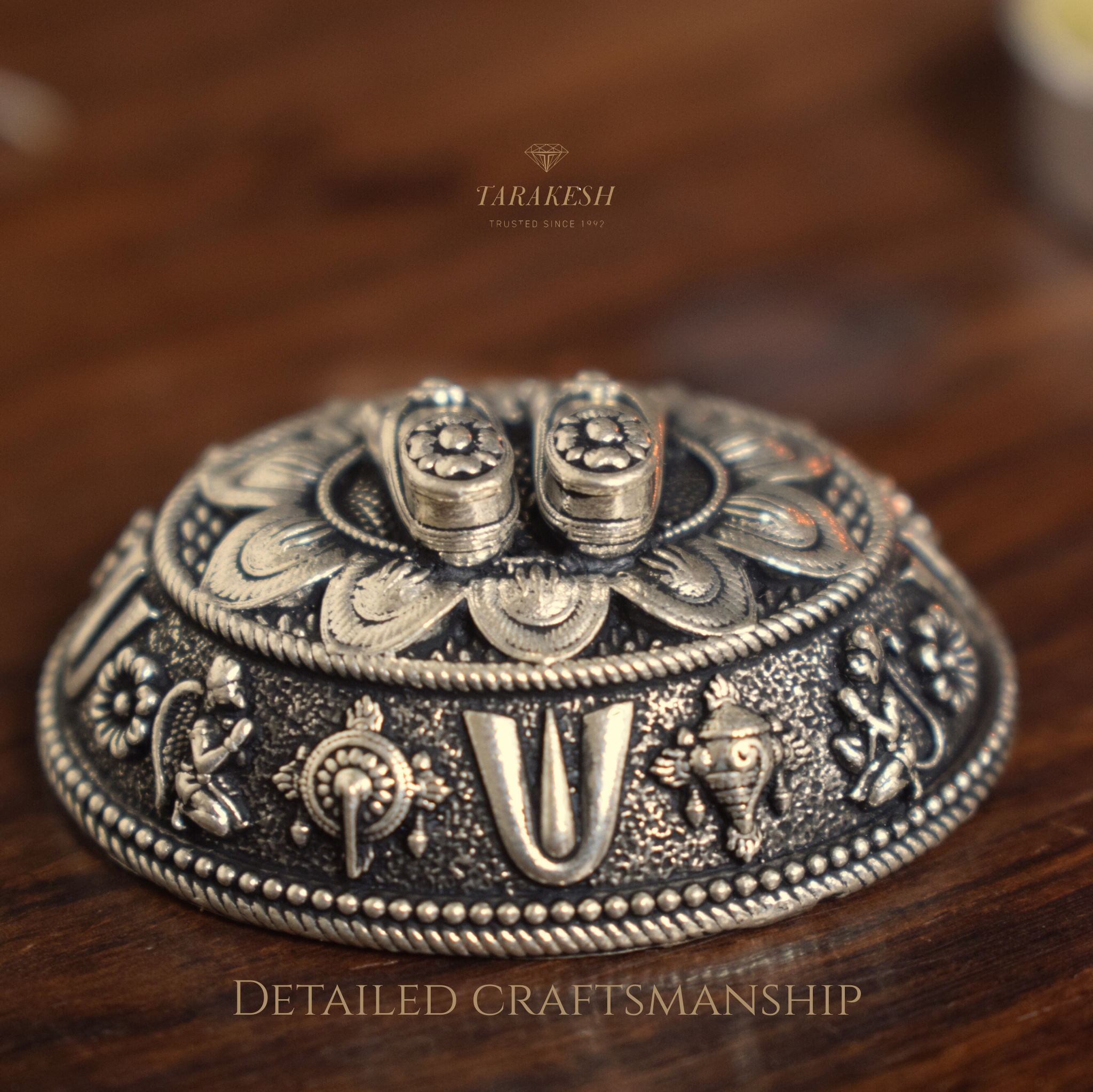 Vishnu Pure Silver Idol: Padma Charan Edition
