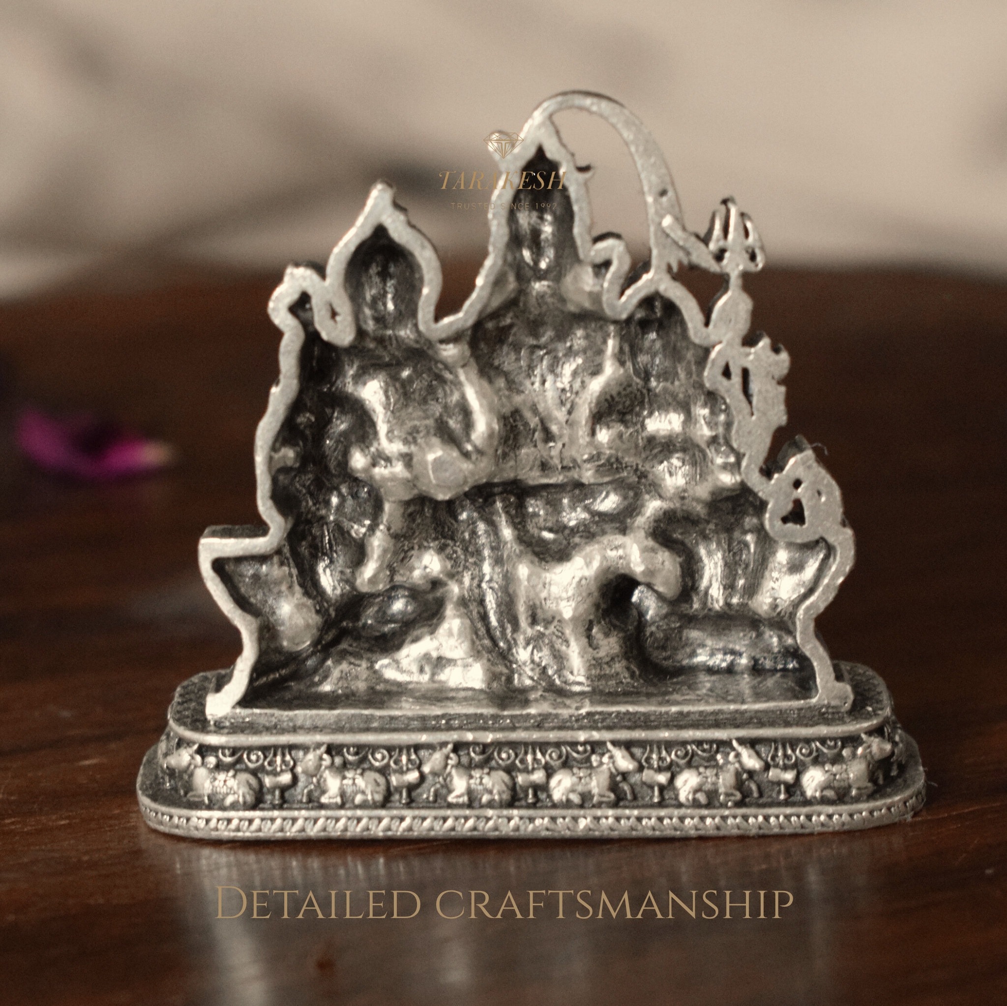 Shiva Pure Silver Idol: Shiva Family Edition