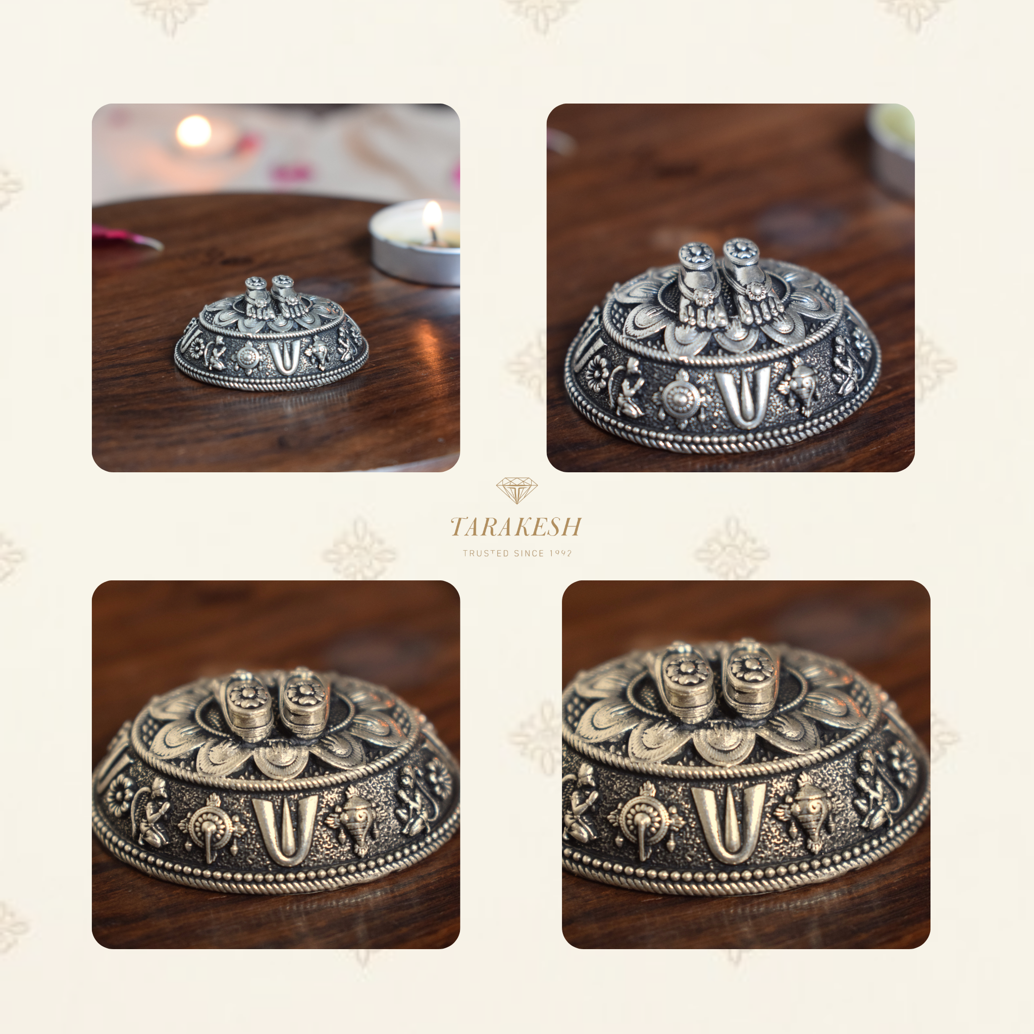 Vishnu Pure Silver Idol: Padma Charan Edition