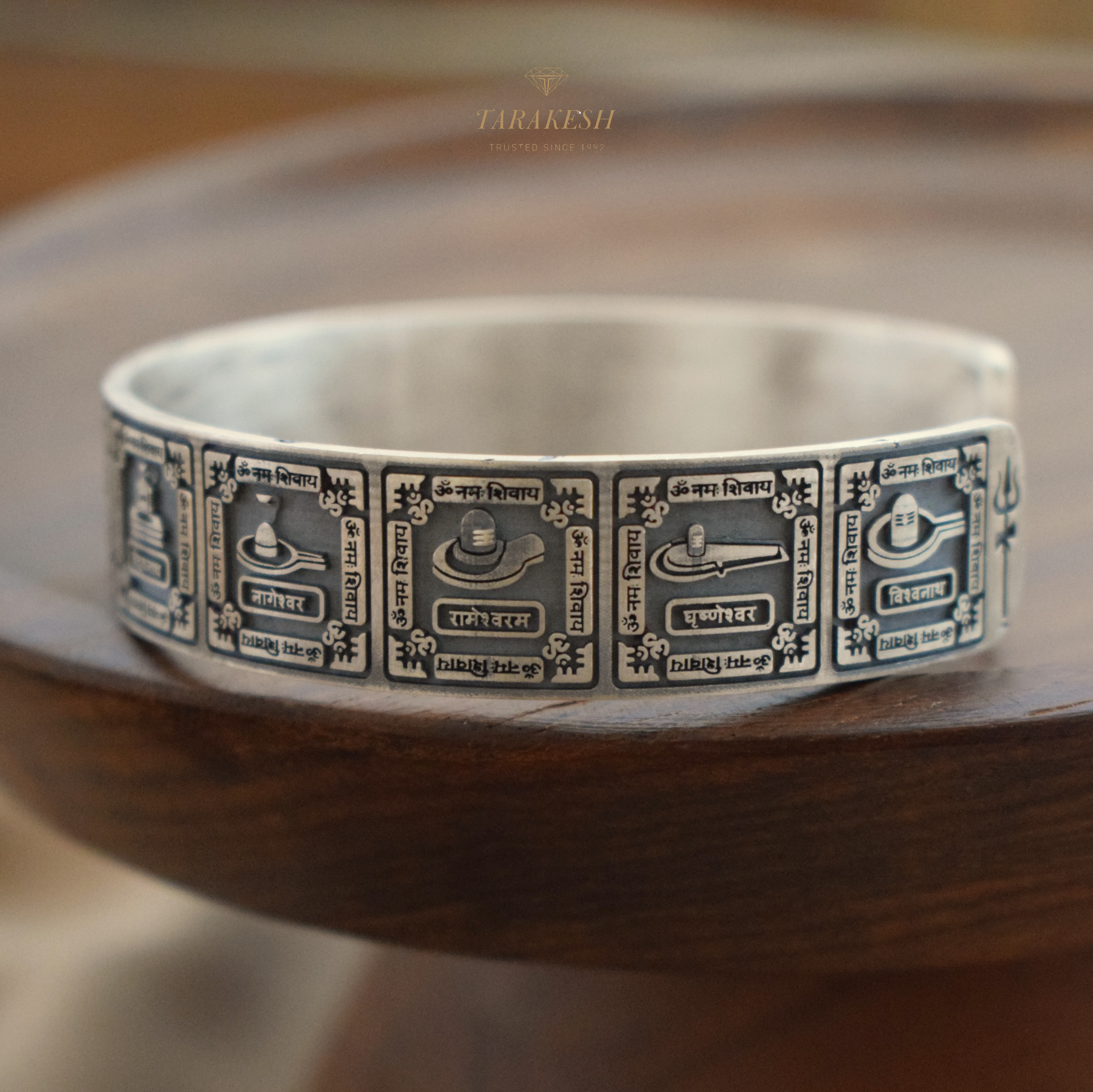 Shiva Pure Silver Bracelet: Jyotirlinga Edition